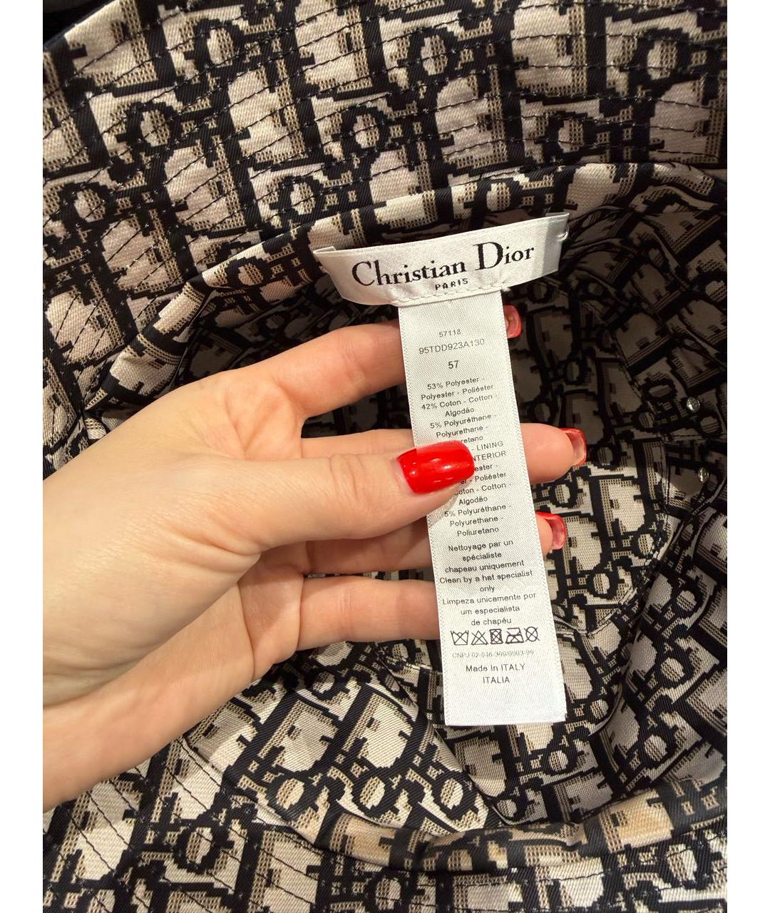 CHRISTIAN DIOR Черная панама, фото 4