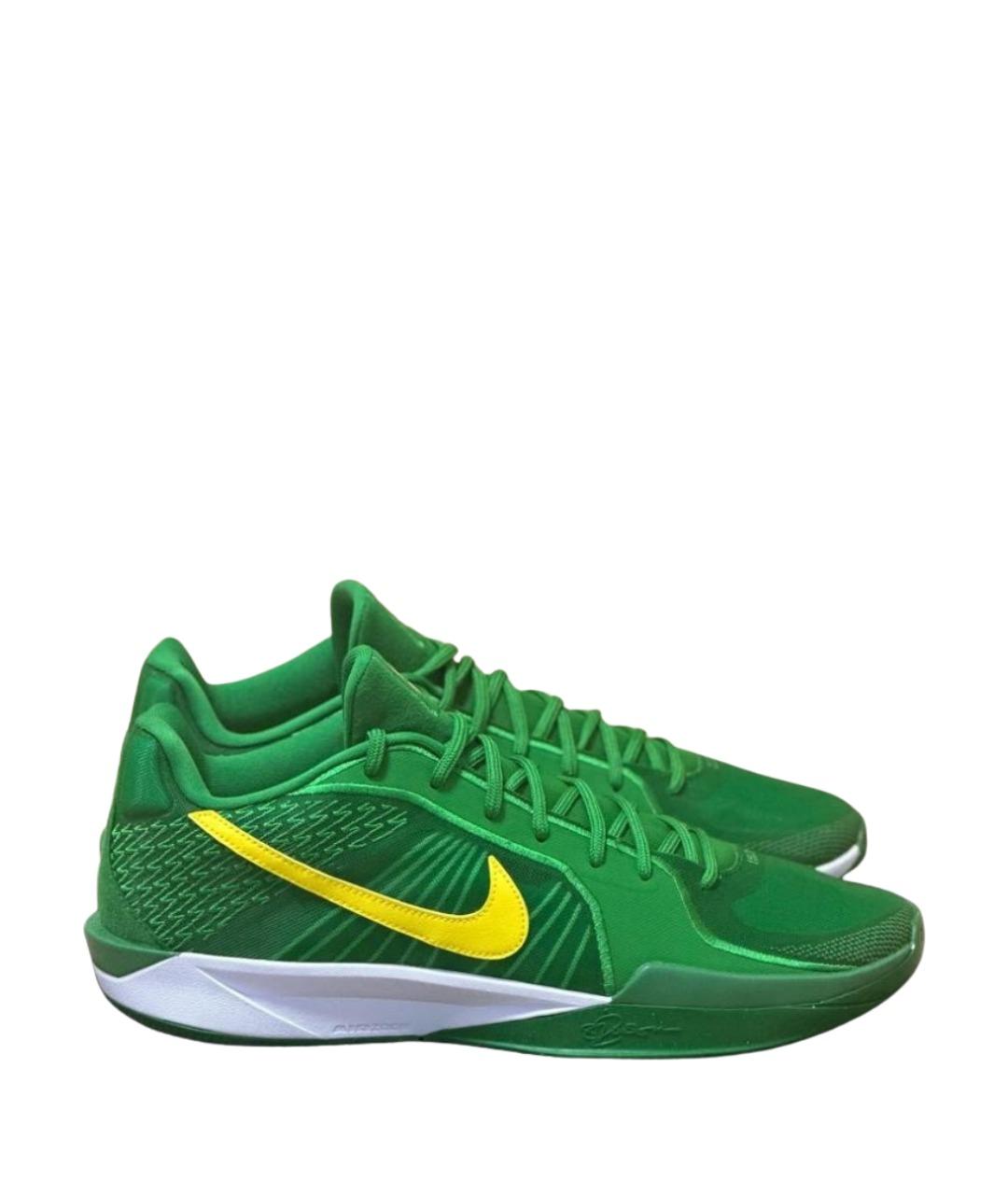 NIKE Зеленые текстильные низкие кроссовки / кеды, фото 1