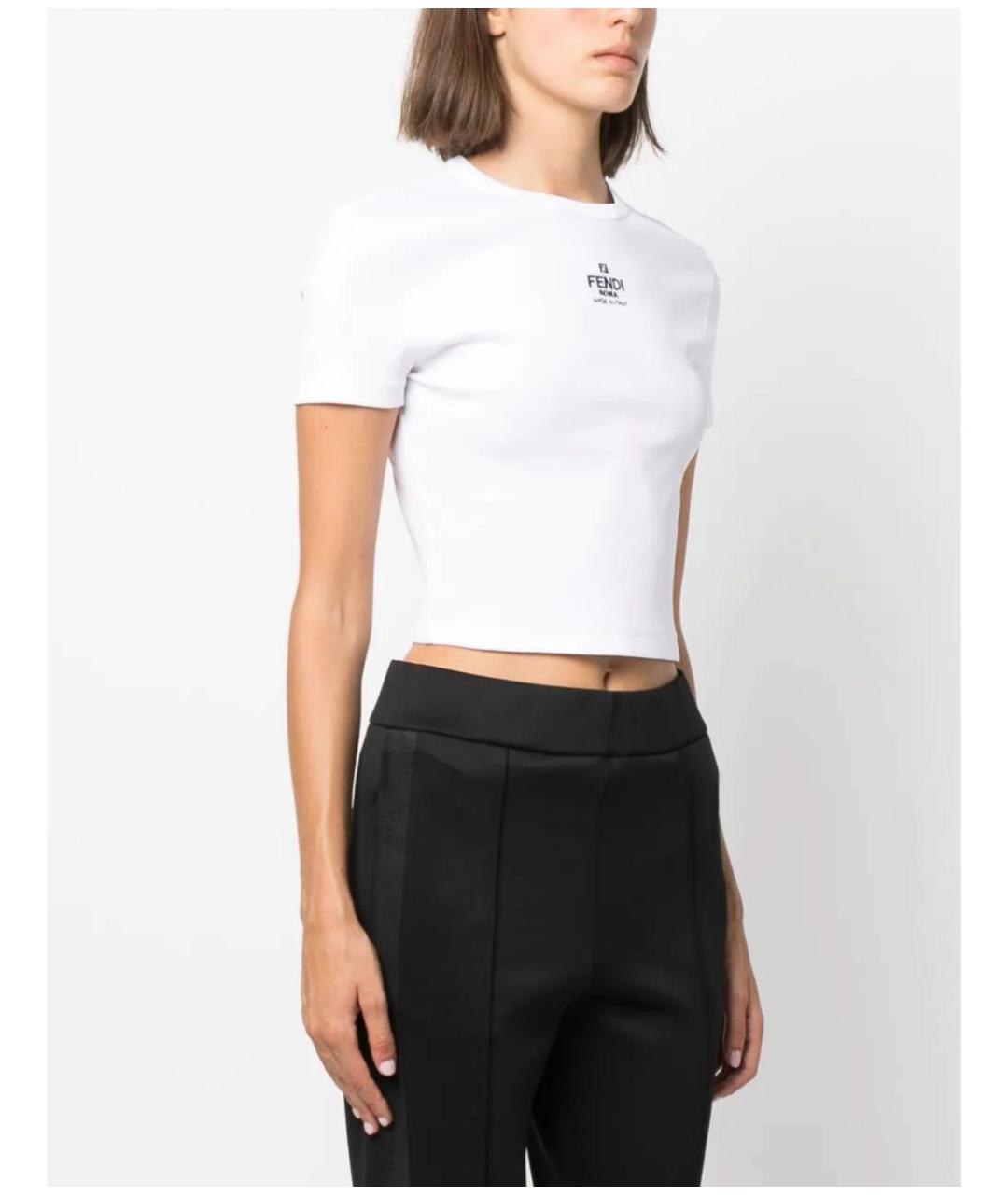 FENDI Белая футболка, фото 3
