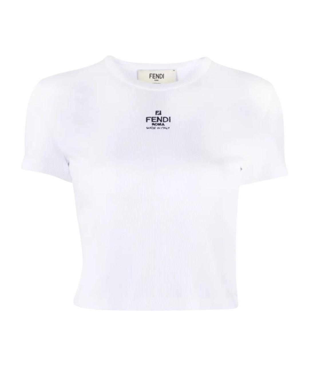 FENDI Белая футболка, фото 1