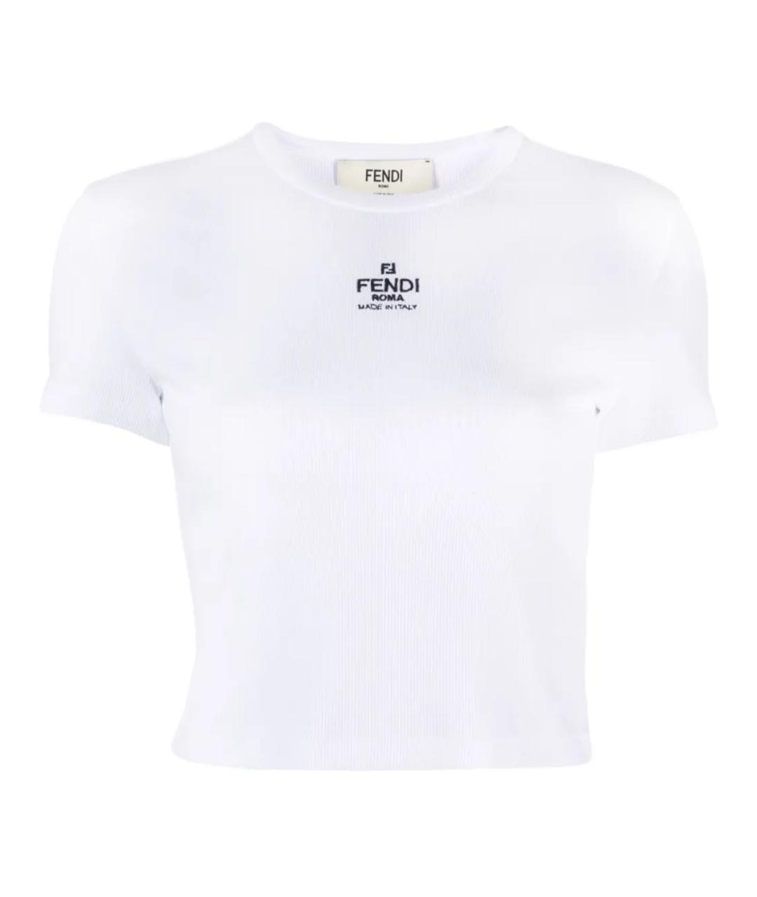 FENDI Белая футболка, фото 5