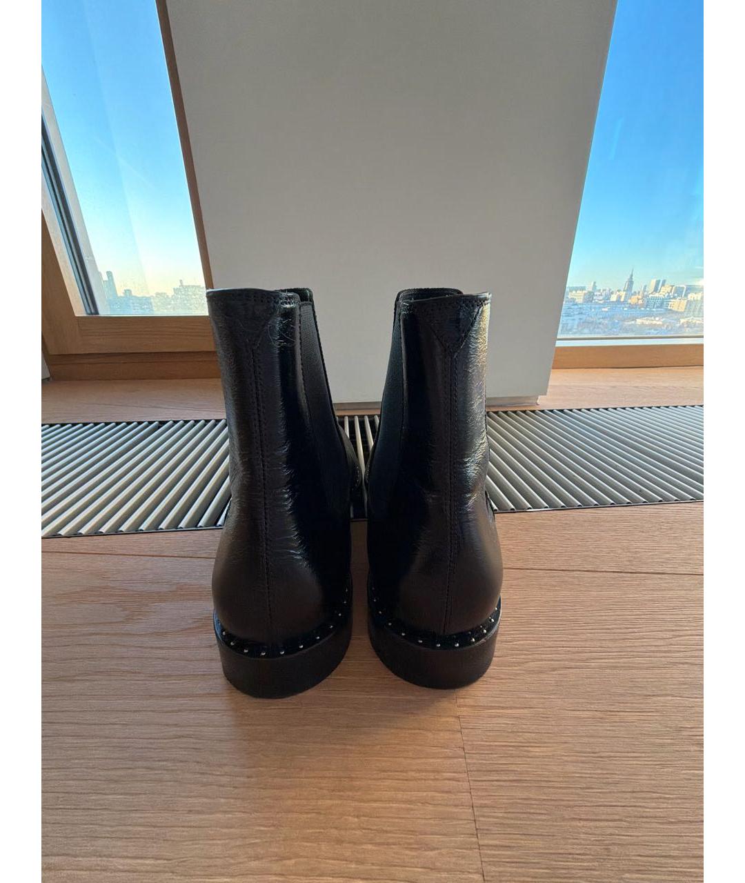 SAINT LAURENT Черные кожаные низкие ботинки, фото 4