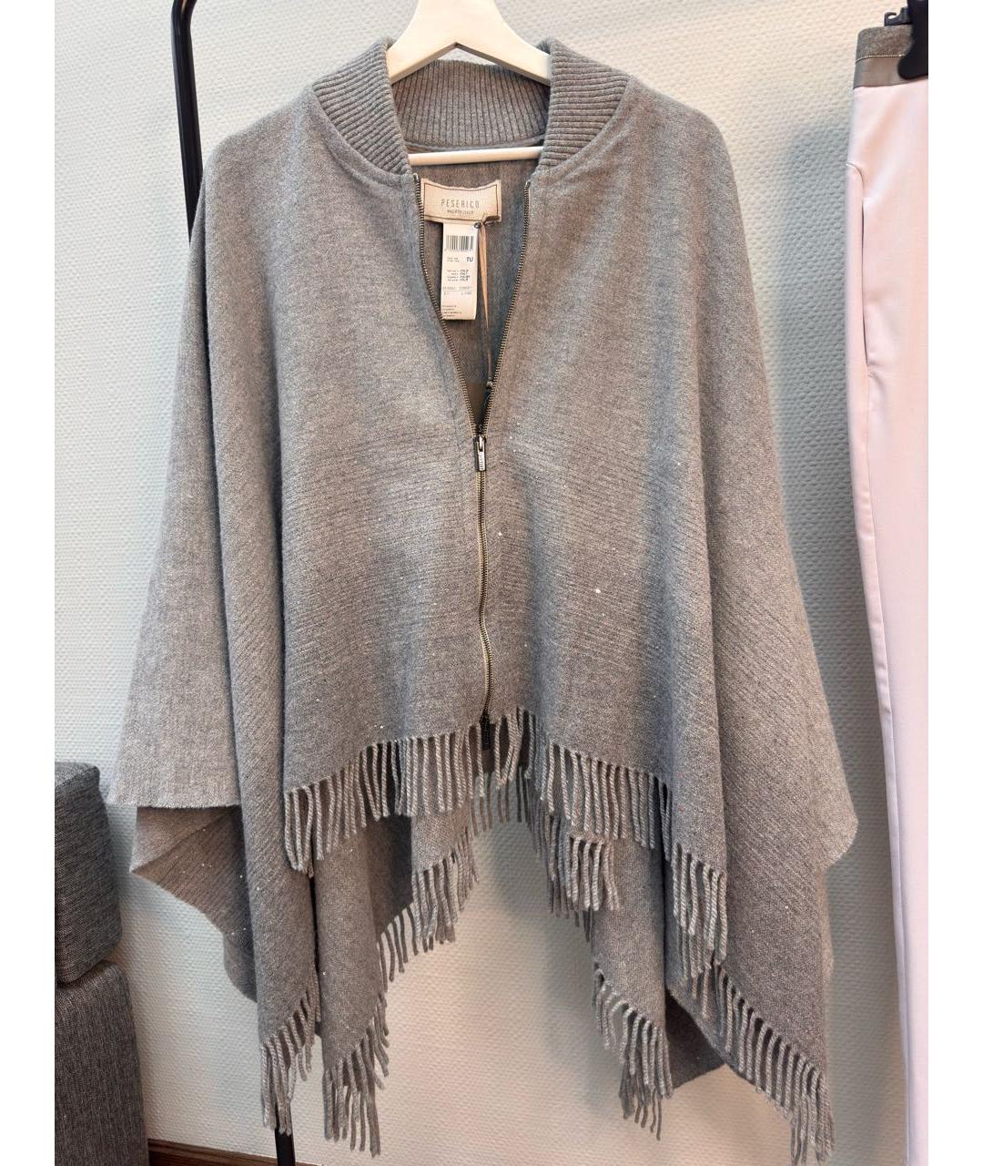 PESERICO Серый шерстяной джемпер / свитер, фото 3