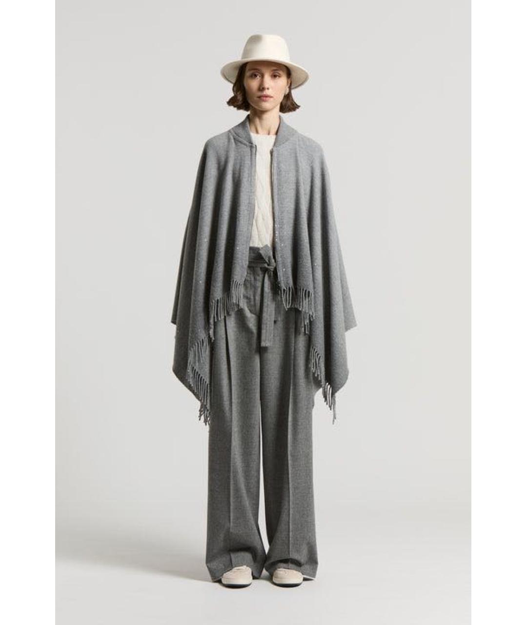 PESERICO Серый шерстяной джемпер / свитер, фото 6