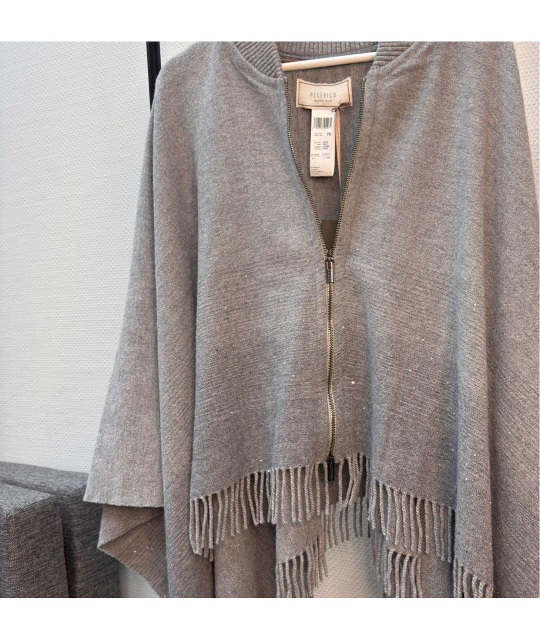 PESERICO Серый шерстяной джемпер / свитер, фото 2