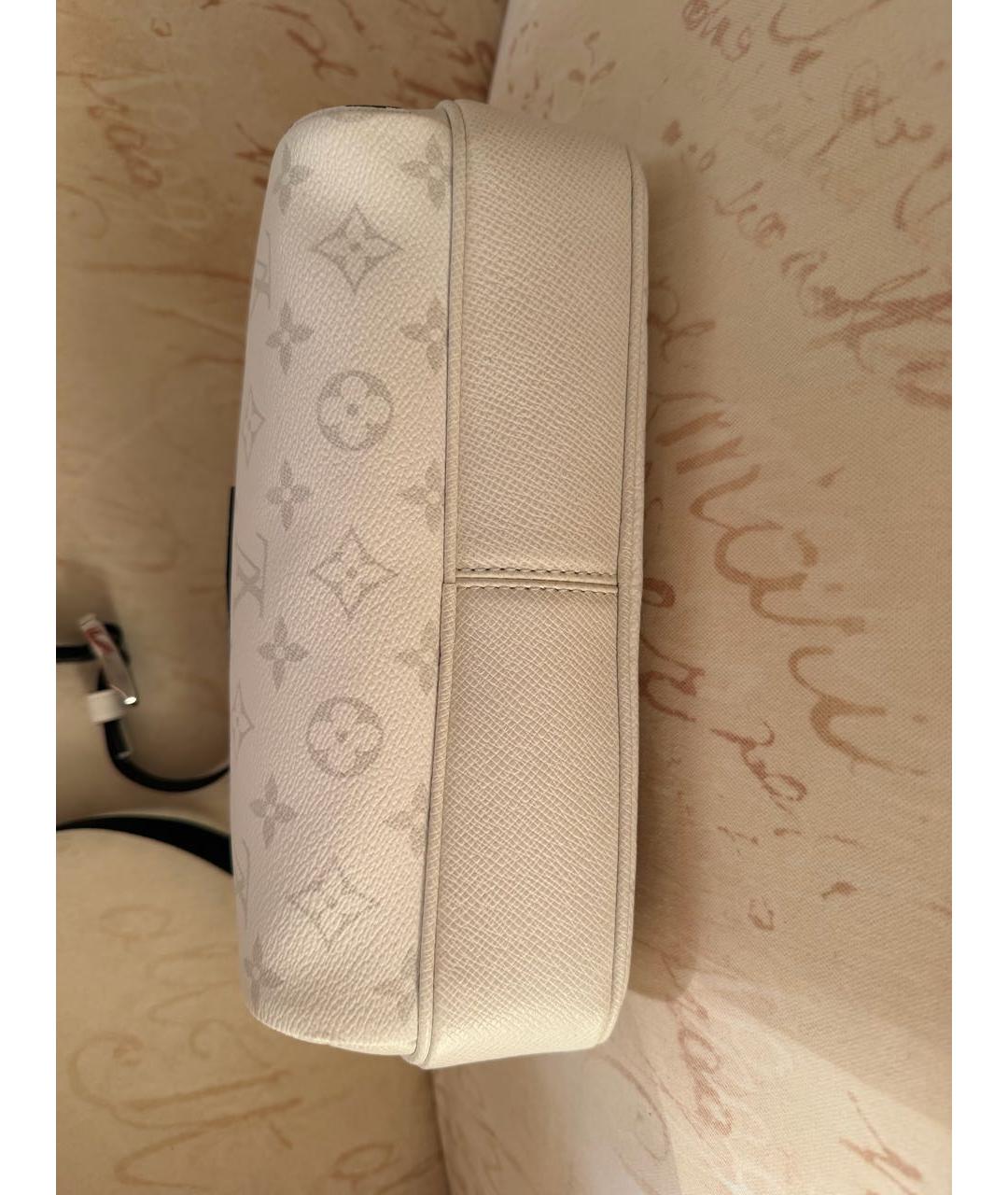 LOUIS VUITTON Белая кожаная сумка через плечо, фото 3