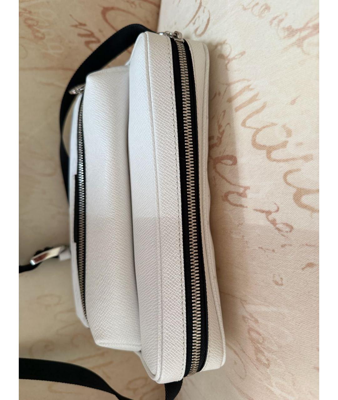 LOUIS VUITTON Белая кожаная сумка через плечо, фото 2