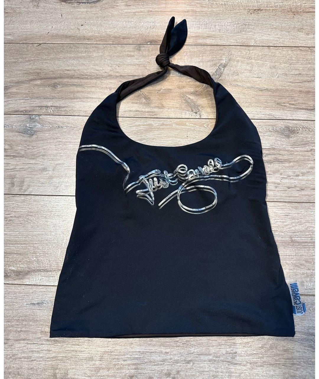 JUST CAVALLI Черная полиэстеровая майка, фото 9