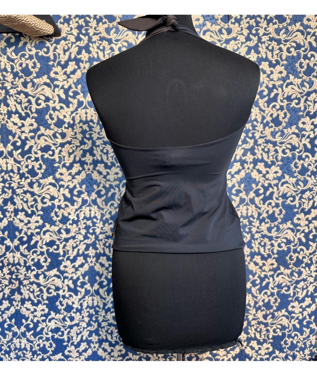 JUST CAVALLI Черная полиэстеровая майка, фото 3