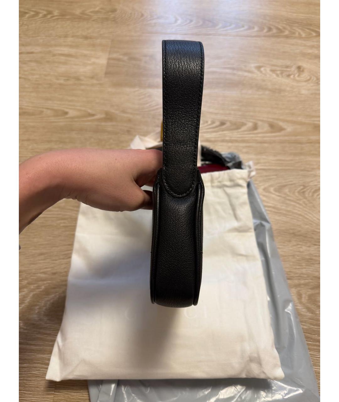 GUCCI Черная кожаная сумка через плечо, фото 3