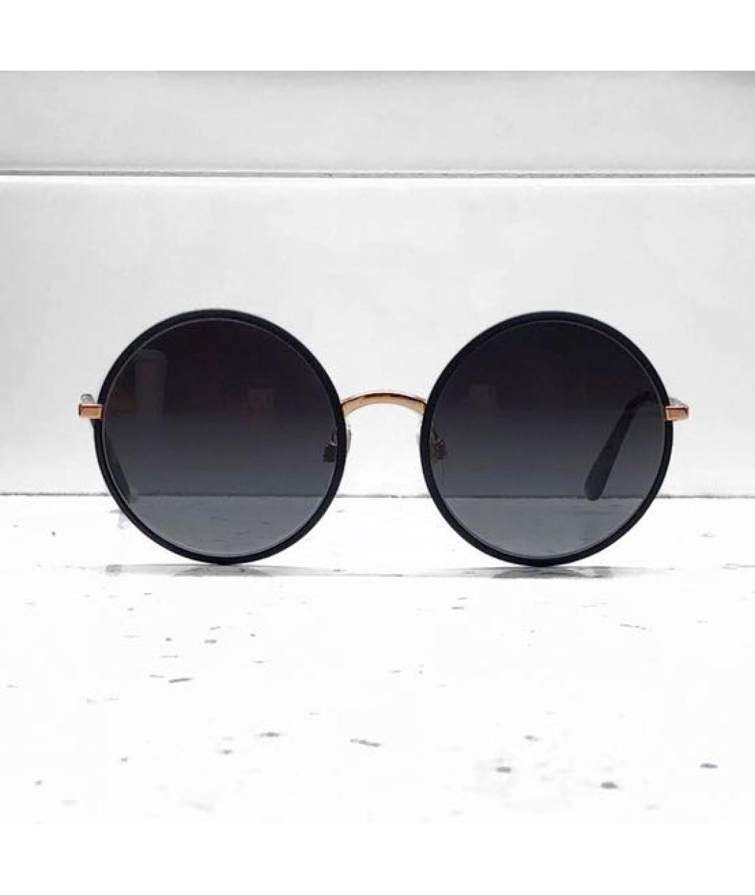 DOLCE&GABBANA Золотые металлические солнцезащитные очки, фото 7