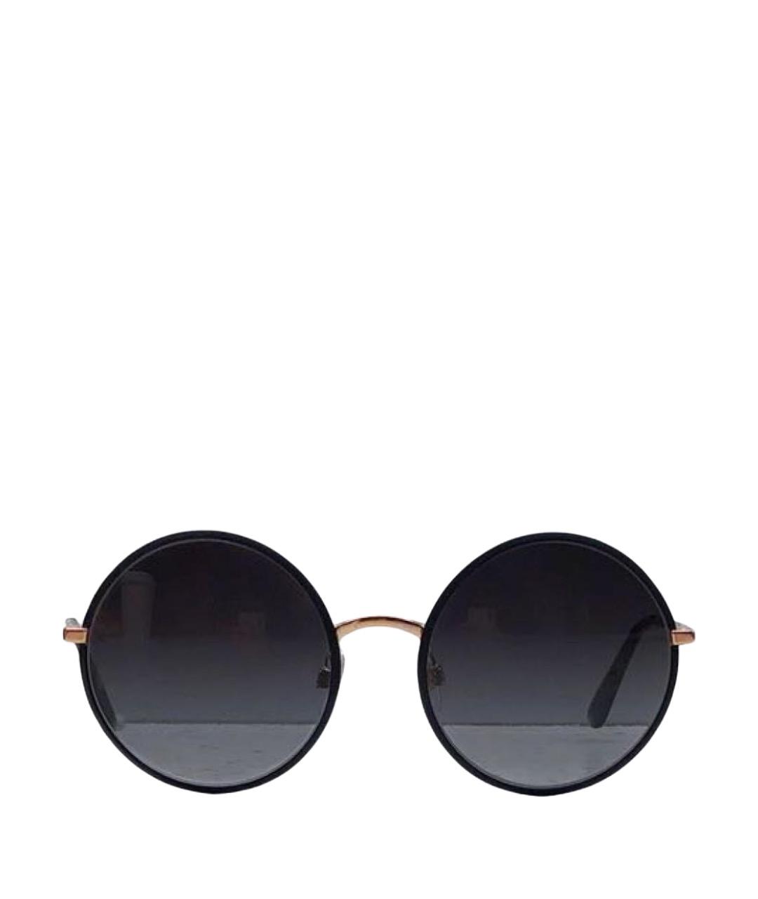 DOLCE&GABBANA Золотые металлические солнцезащитные очки, фото 1