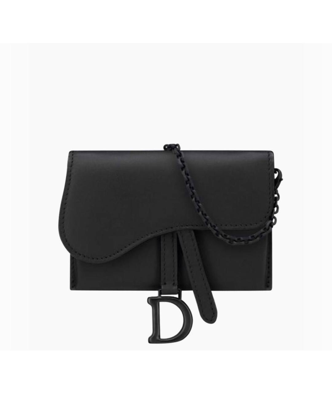 CHRISTIAN DIOR Черная кожаная сумка через плечо, фото 7