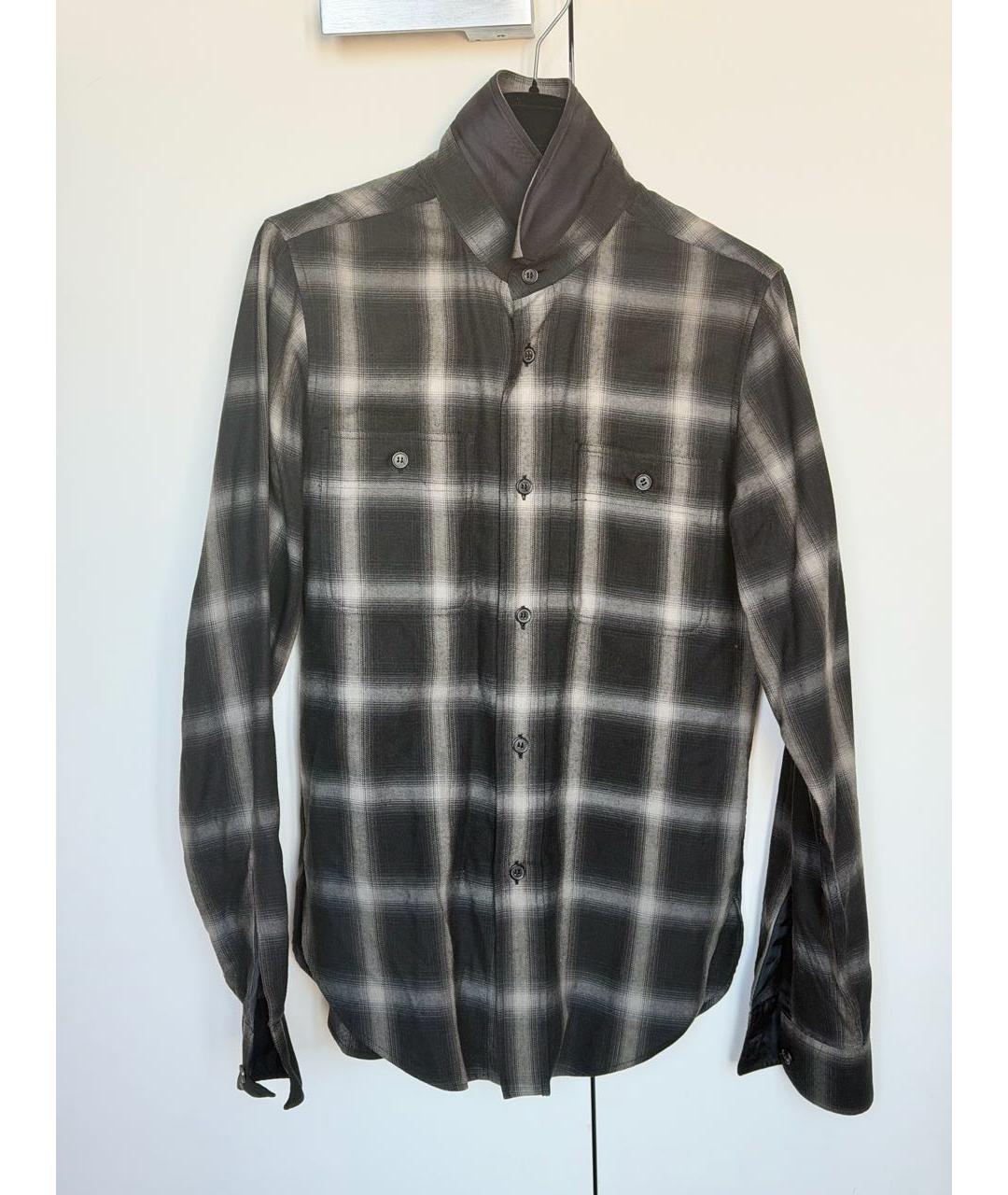 SAINT LAURENT Черная хлопковая рубашка, фото 9