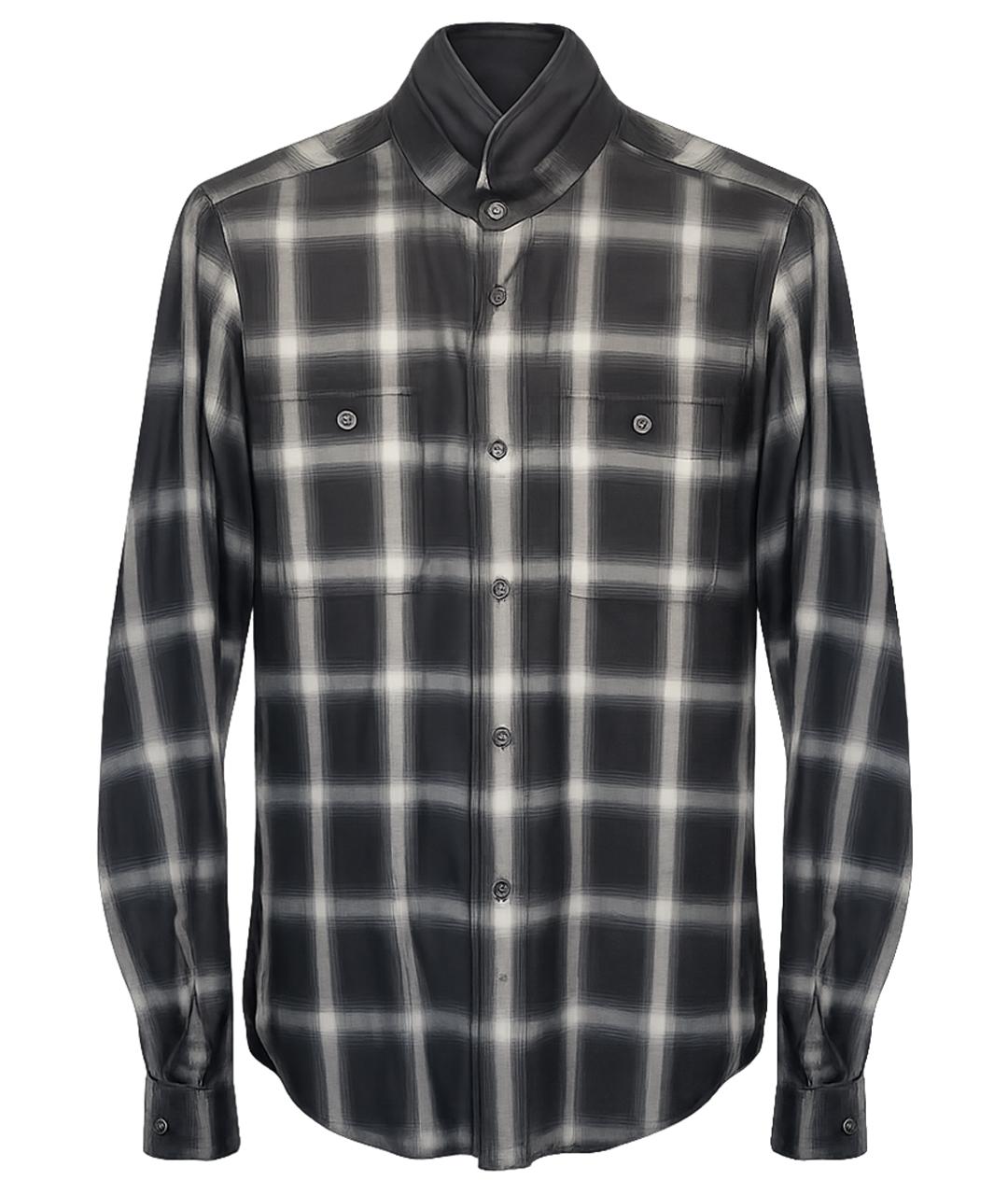 SAINT LAURENT Черная хлопковая рубашка, фото 1