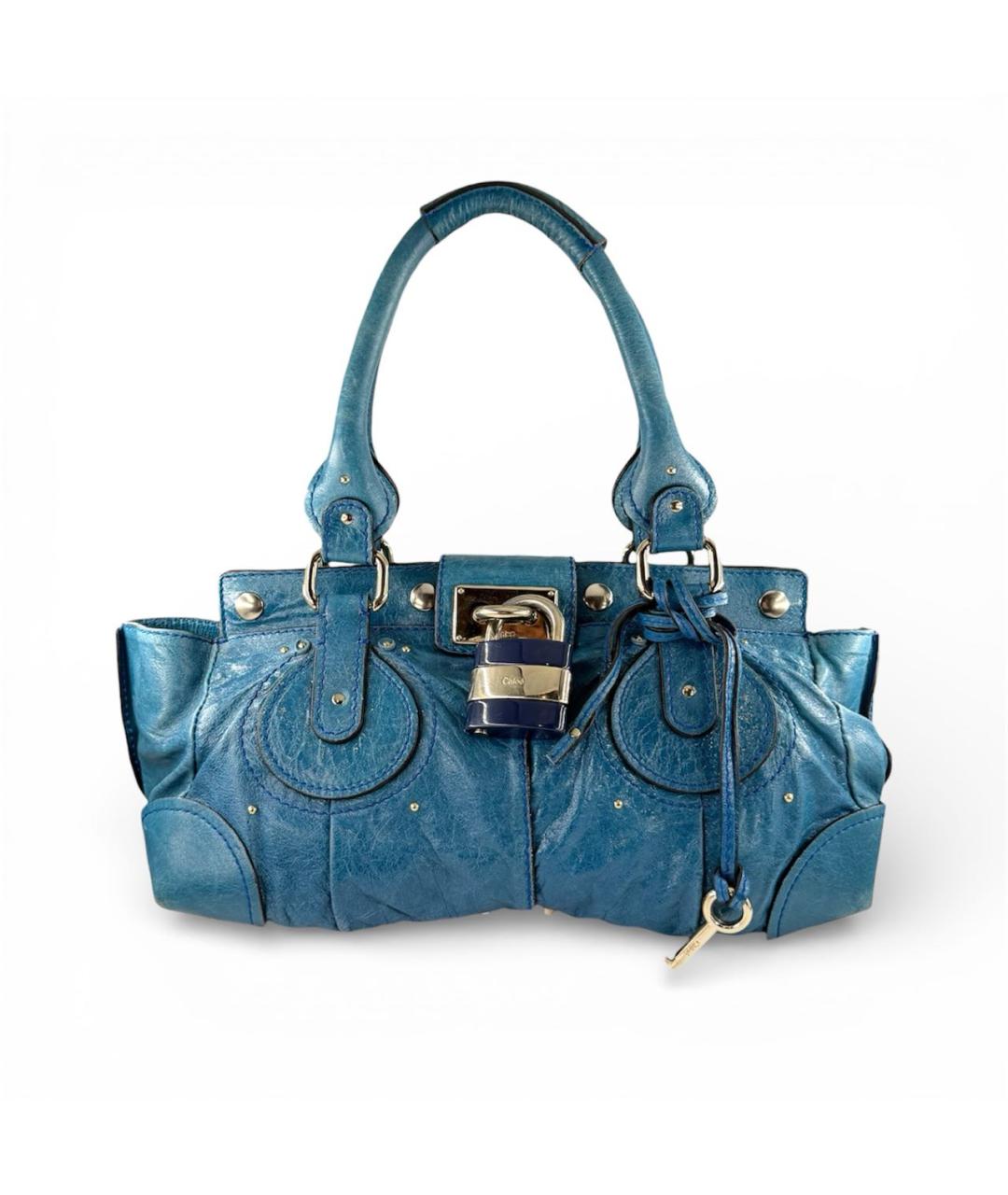 CHLOE Голубая кожаная сумка через плечо, фото 8