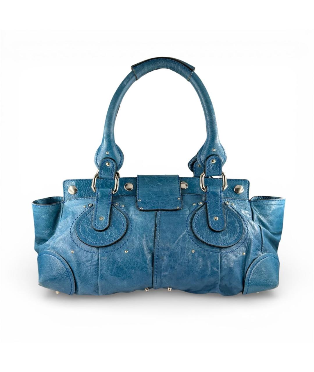 CHLOE Голубая кожаная сумка через плечо, фото 2