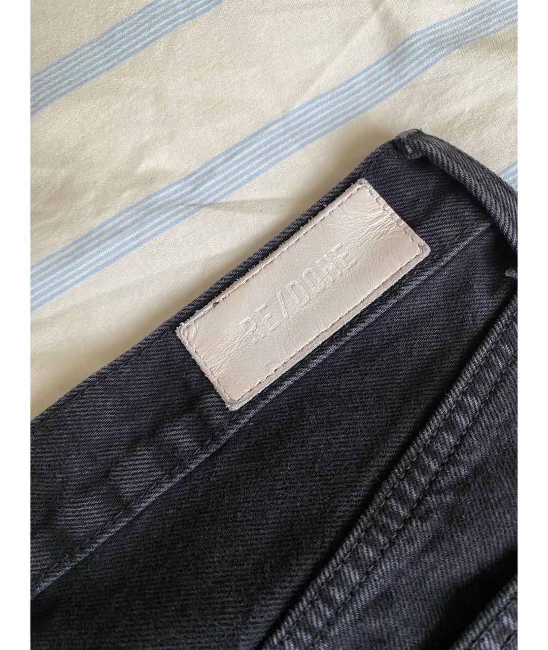 RE/DONE Антрацитовые хлопковые прямые джинсы, фото 5