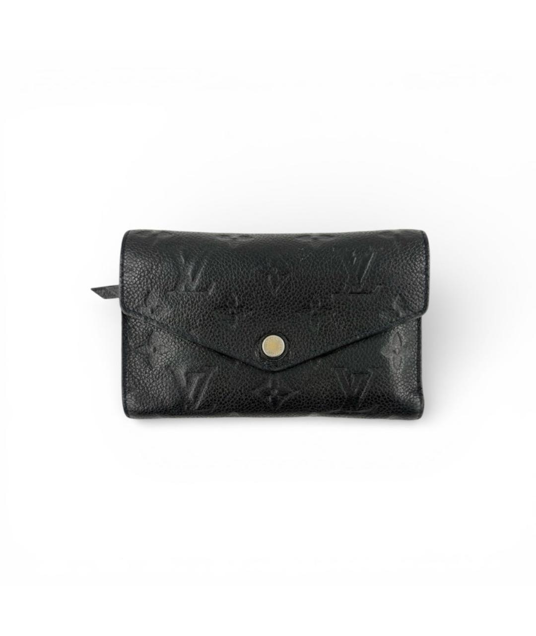 LOUIS VUITTON Черный кожаный кошелек, фото 6
