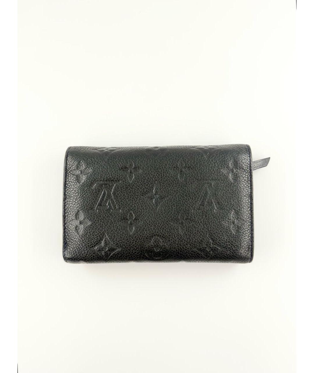 LOUIS VUITTON Черный кожаный кошелек, фото 2