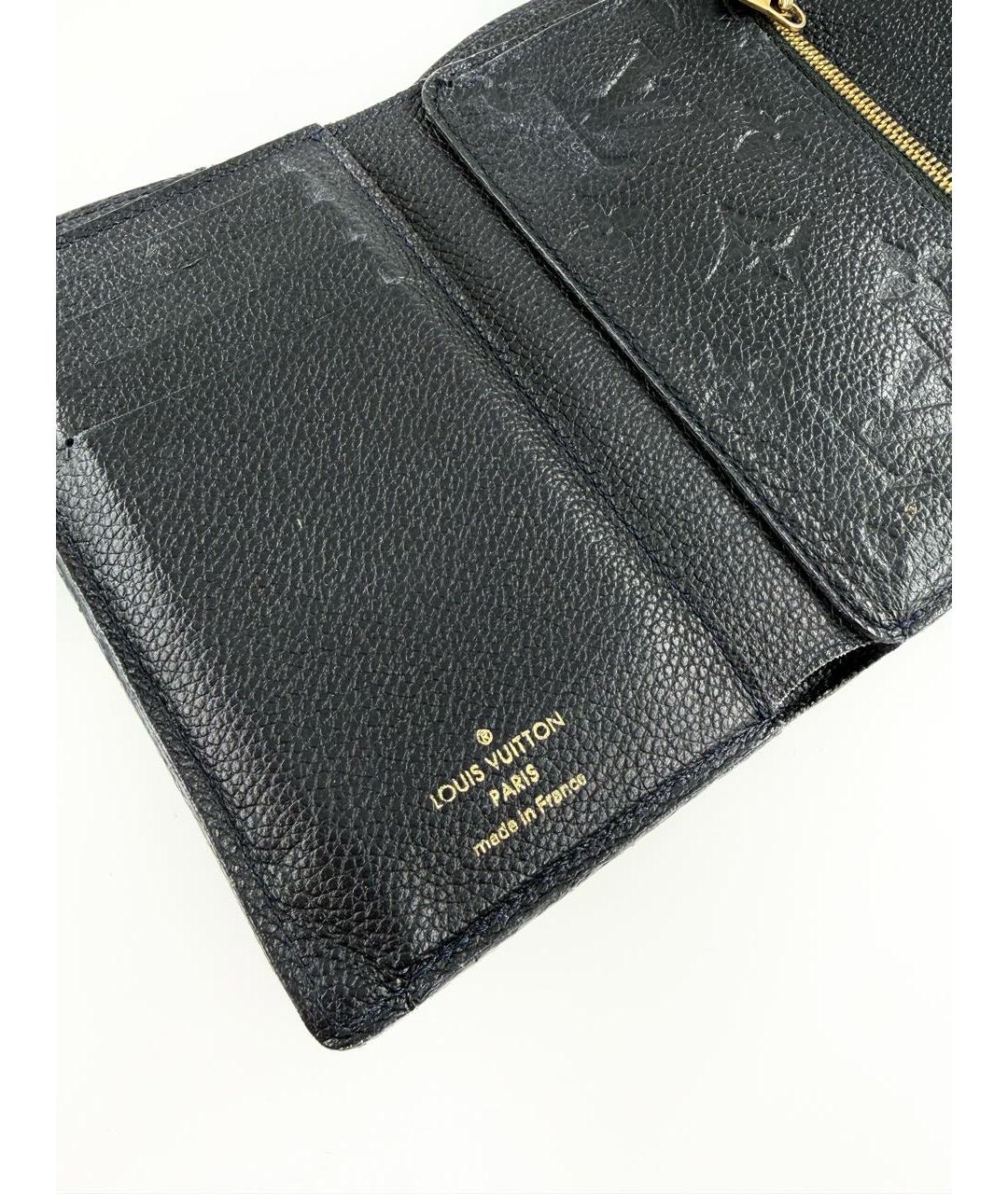 LOUIS VUITTON Черный кожаный кошелек, фото 5