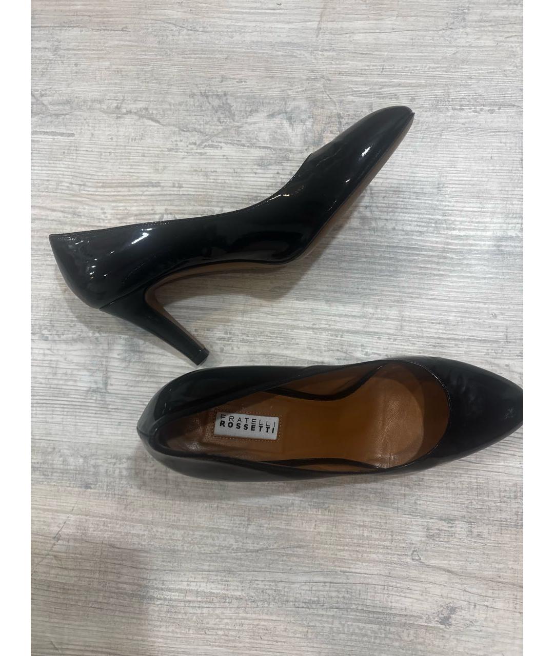 FRATELLI ROSSETTI Черные туфли из лакированной кожи, фото 9