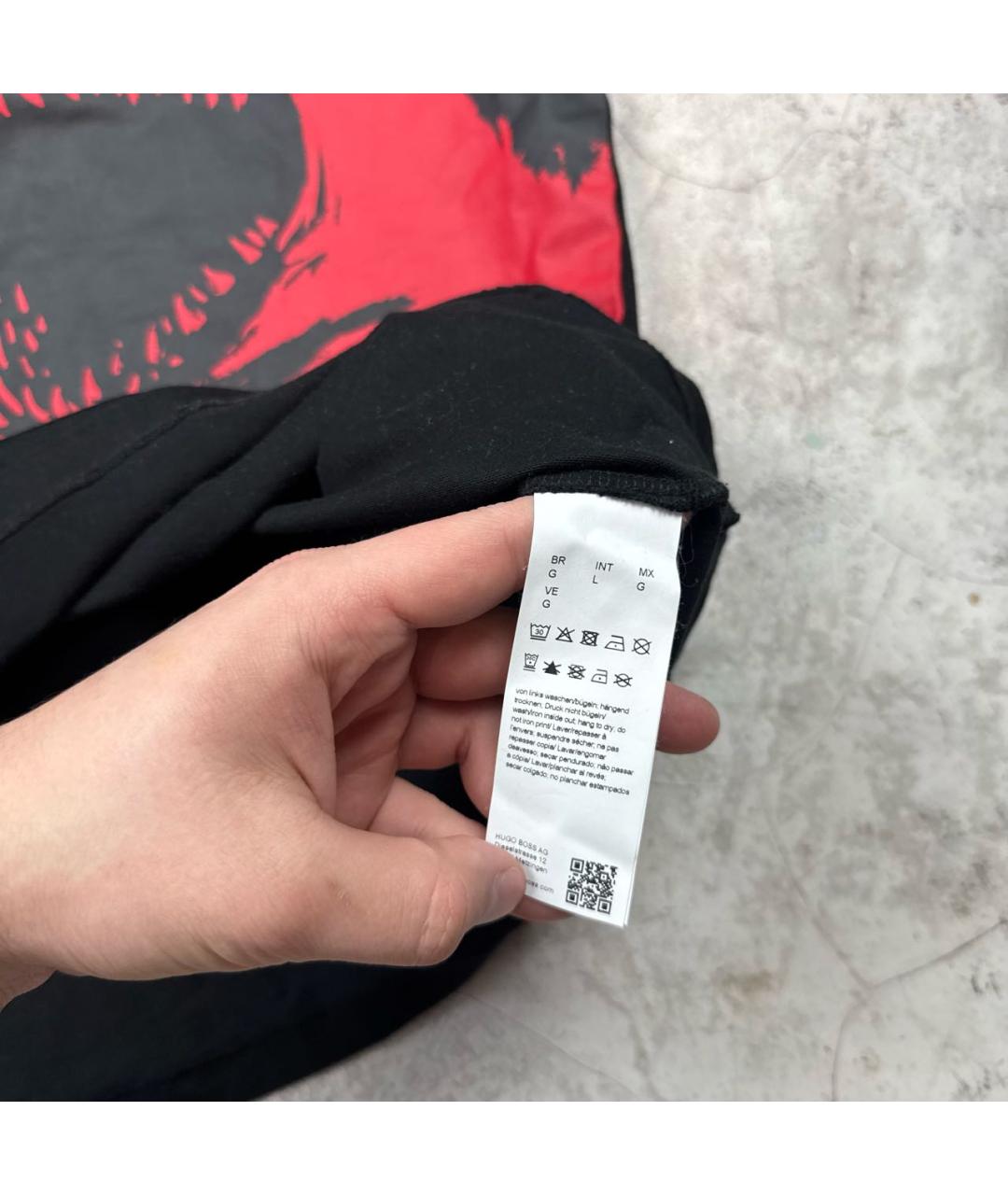 HUGO BOSS Черная хлопковая футболка, фото 6