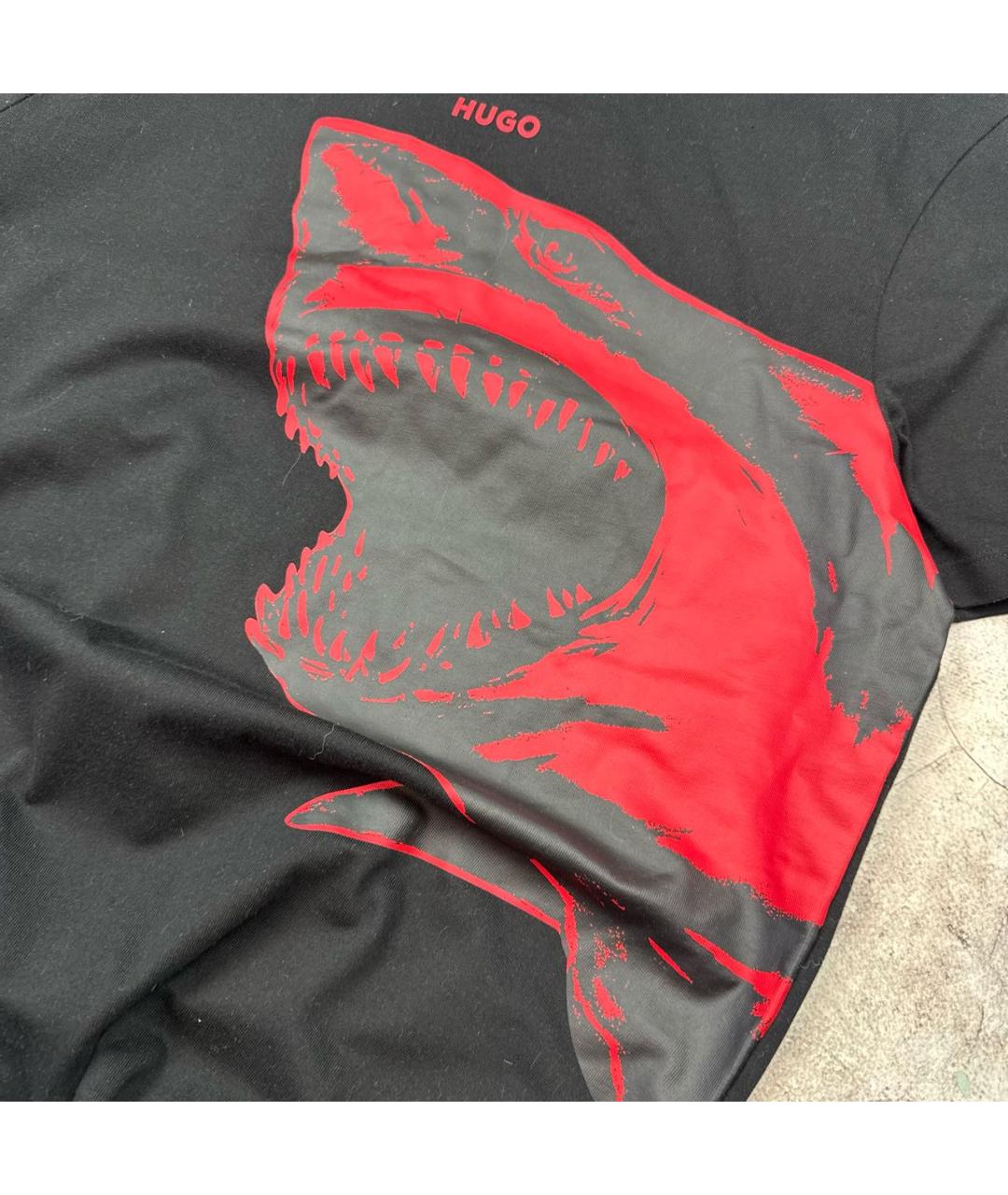 HUGO BOSS Черная хлопковая футболка, фото 3