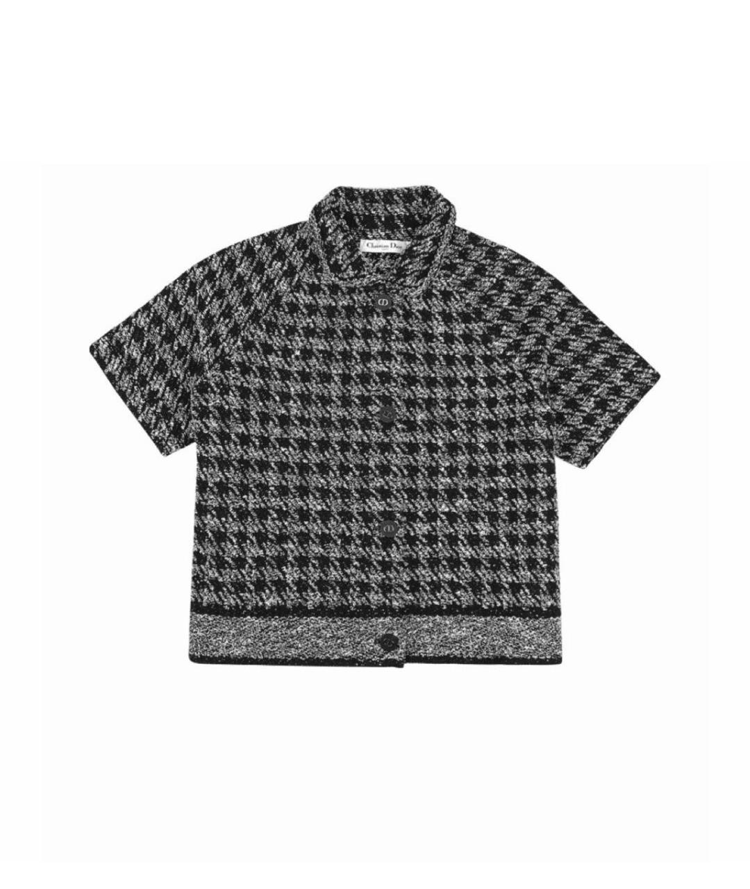 CHRISTIAN DIOR Черный твидовый жакет/пиджак, фото 1