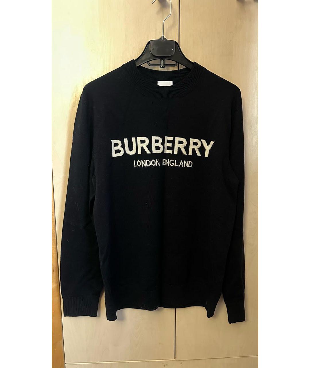 BURBERRY Темно-синий шерстяной джемпер / свитер, фото 2
