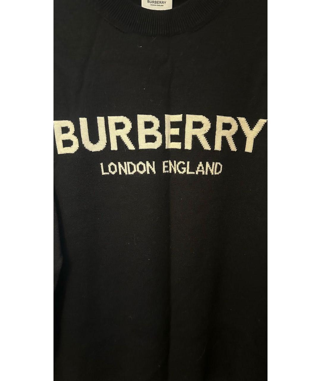 BURBERRY Темно-синий шерстяной джемпер / свитер, фото 5