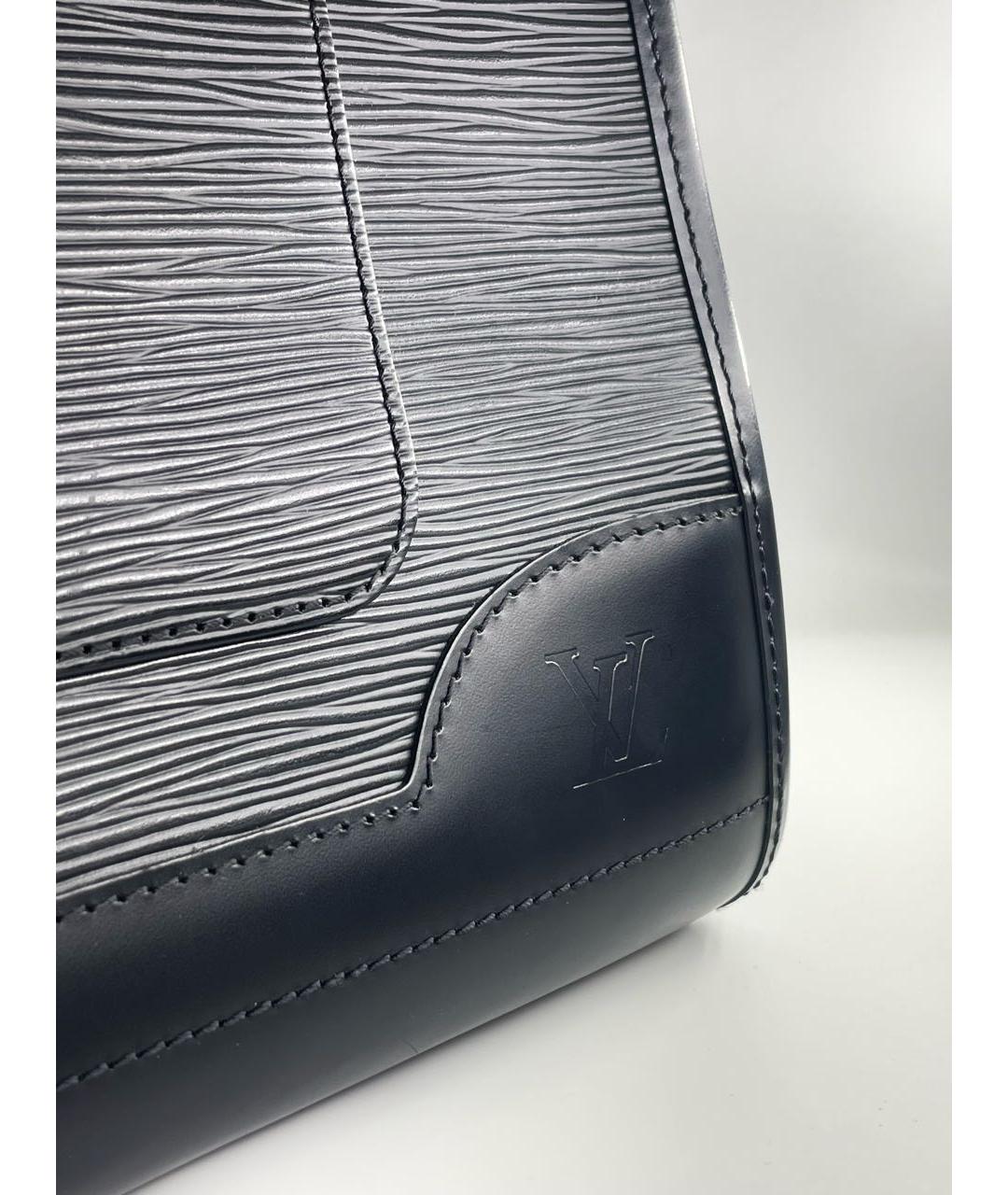 LOUIS VUITTON Черная кожаная сумка тоут, фото 2