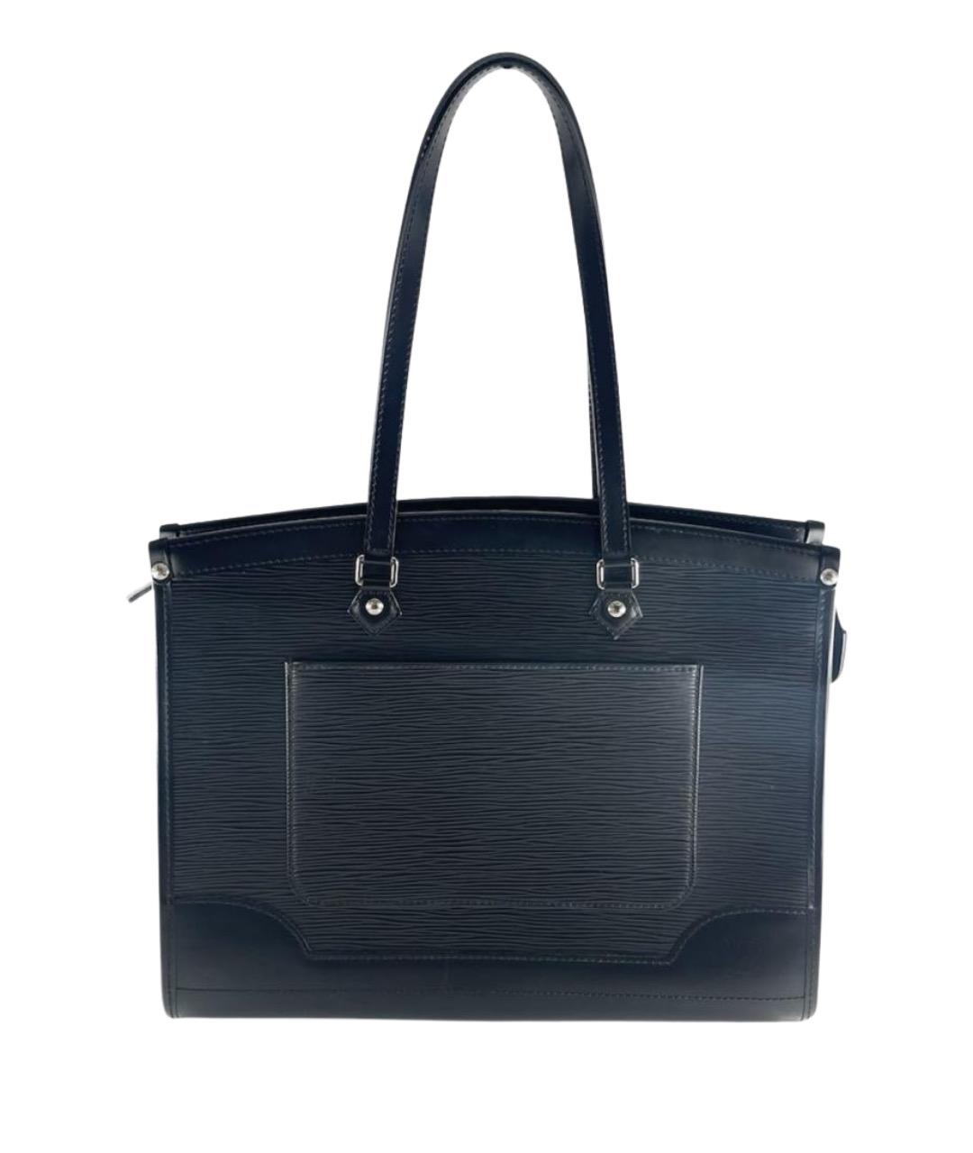 LOUIS VUITTON Черная кожаная сумка тоут, фото 1