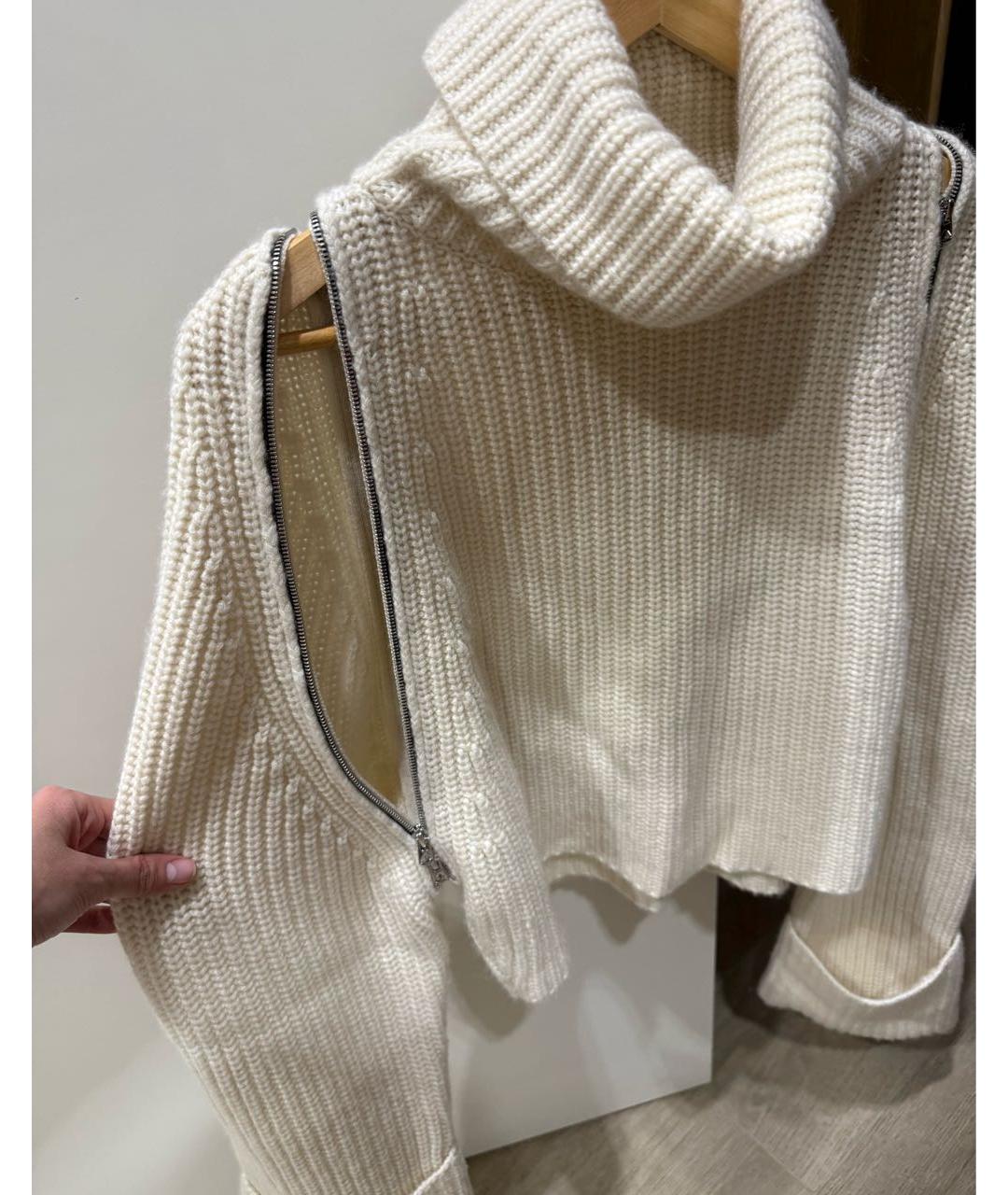 Jacob Lee Белый кашемировый джемпер / свитер, фото 4