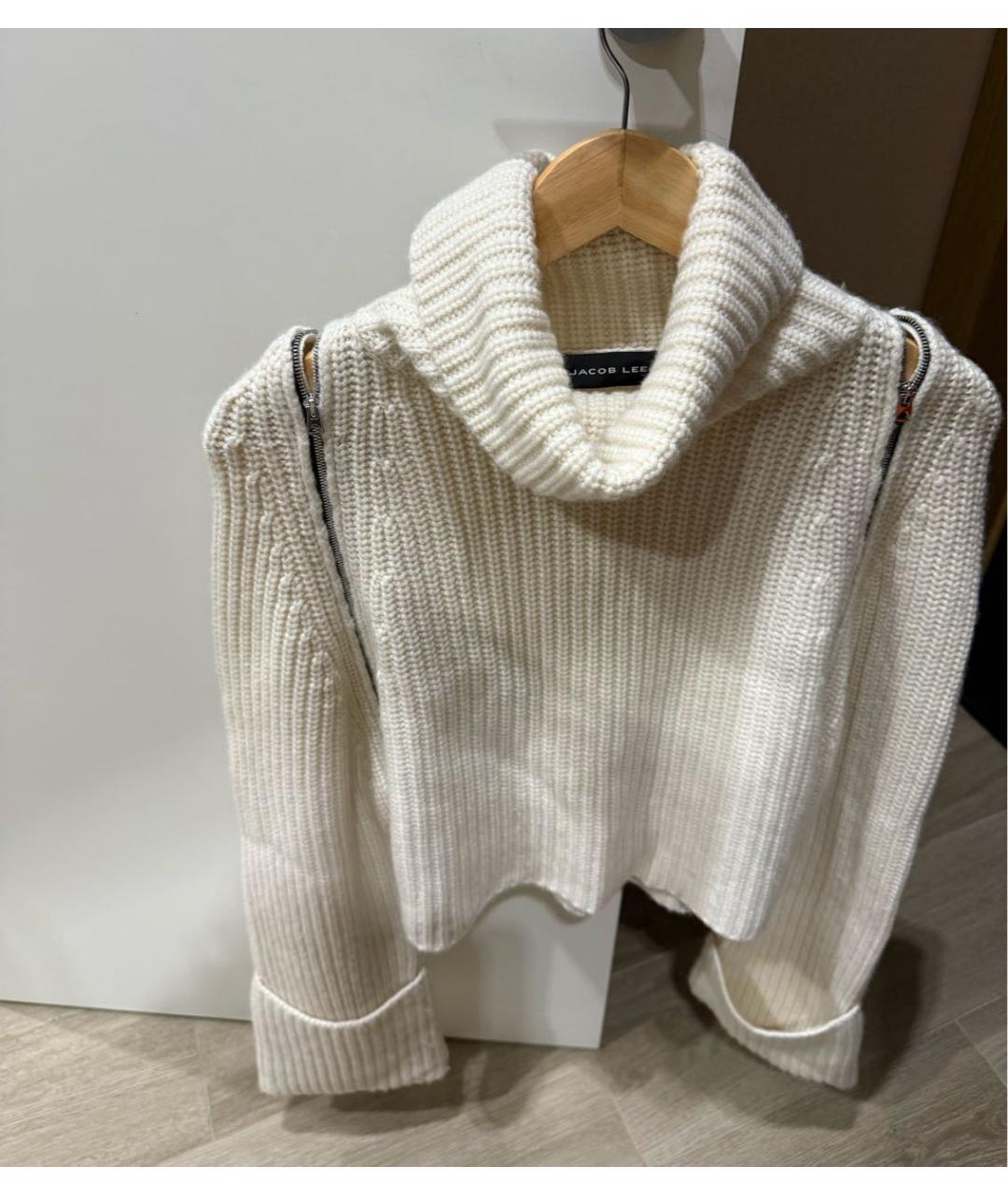 Jacob Lee Белый кашемировый джемпер / свитер, фото 2
