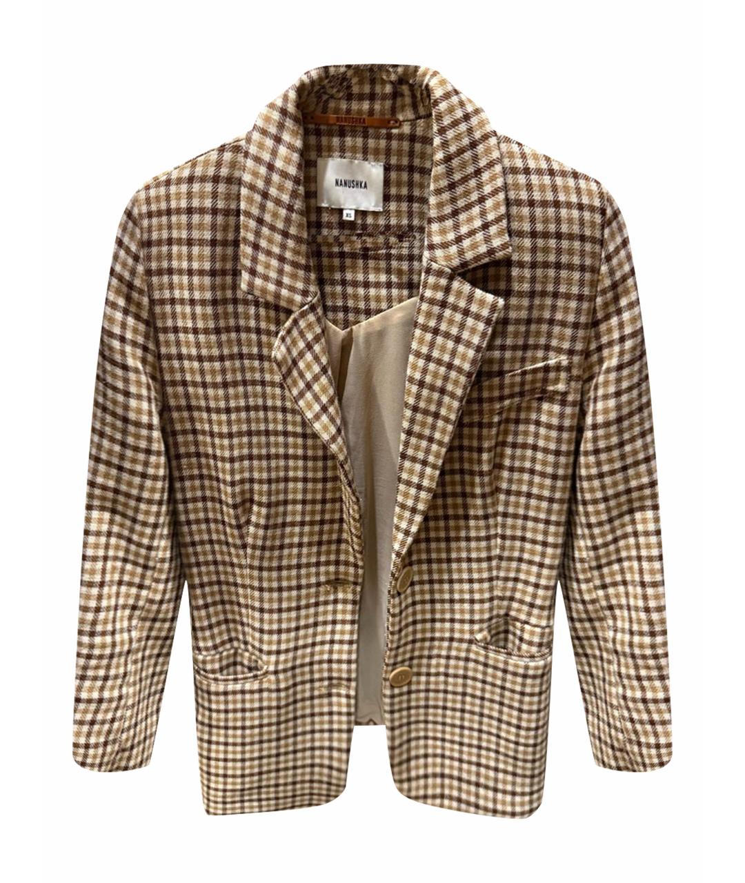 NANUSHKA Бежевый жакет/пиджак, фото 1