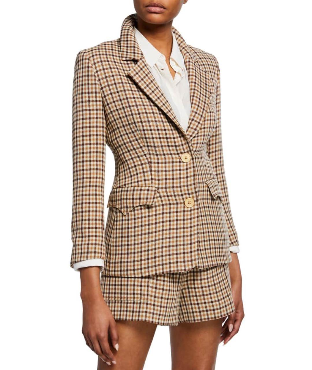 NANUSHKA Бежевый жакет/пиджак, фото 4