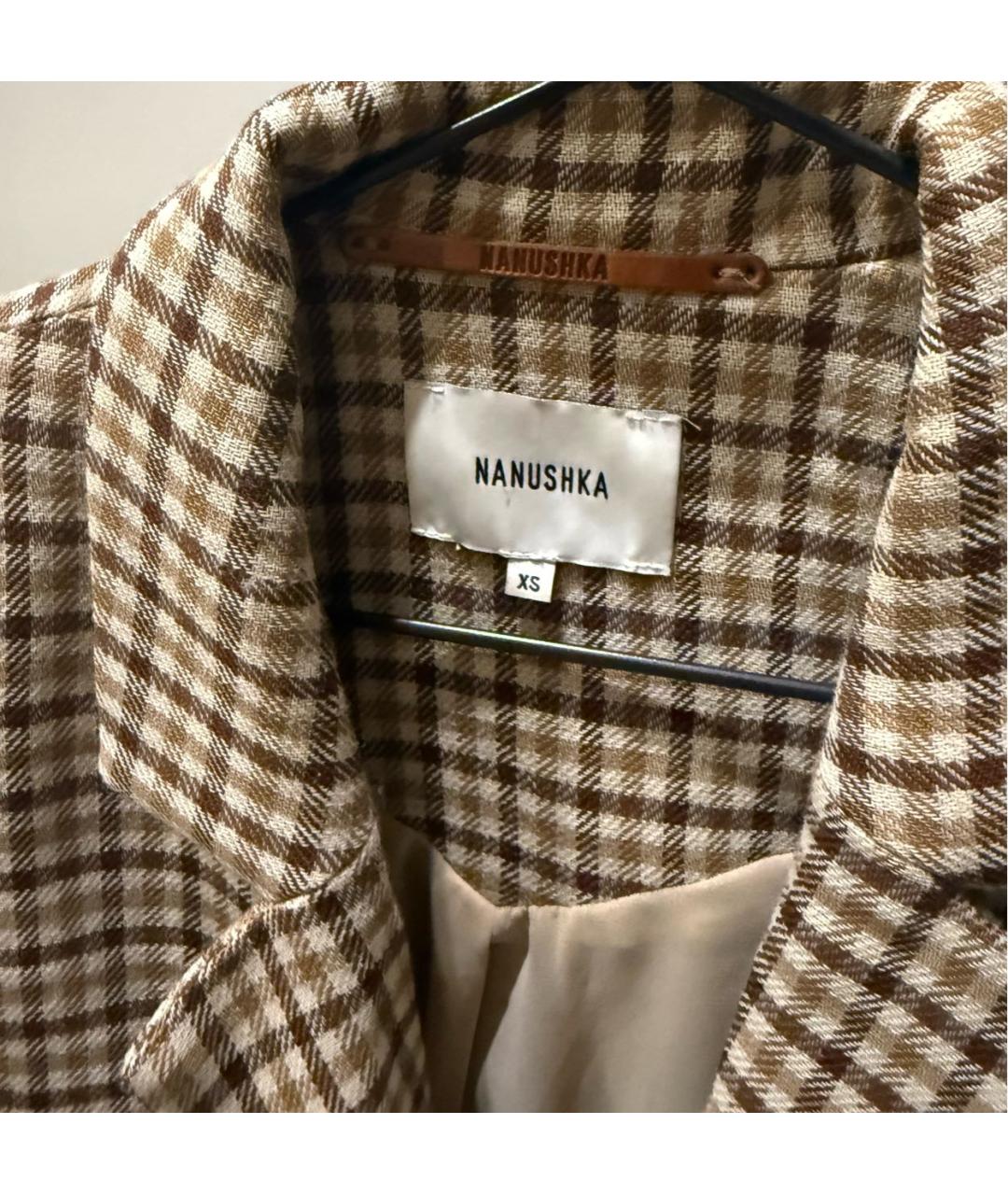 NANUSHKA Бежевый жакет/пиджак, фото 3