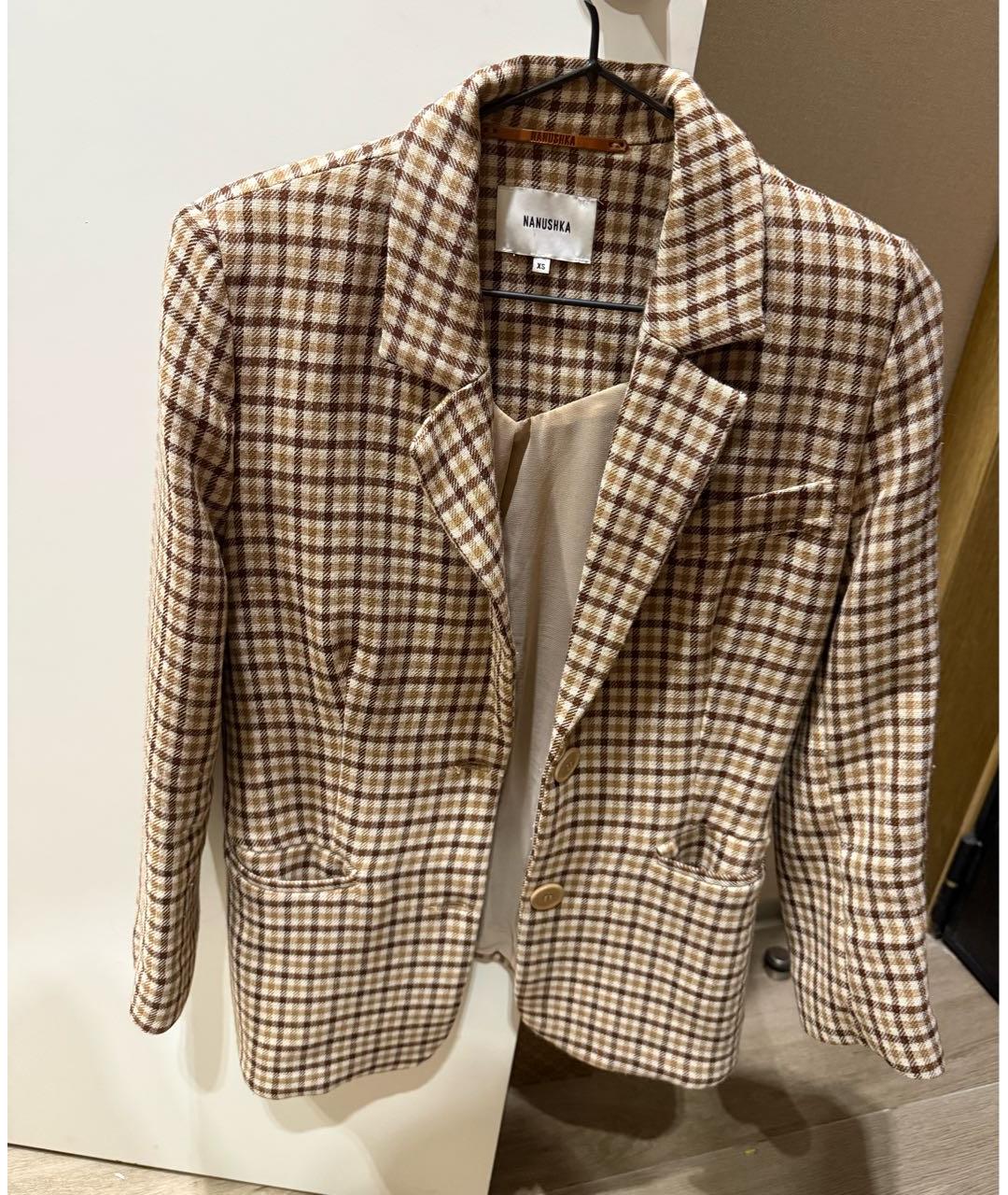 NANUSHKA Бежевый жакет/пиджак, фото 5