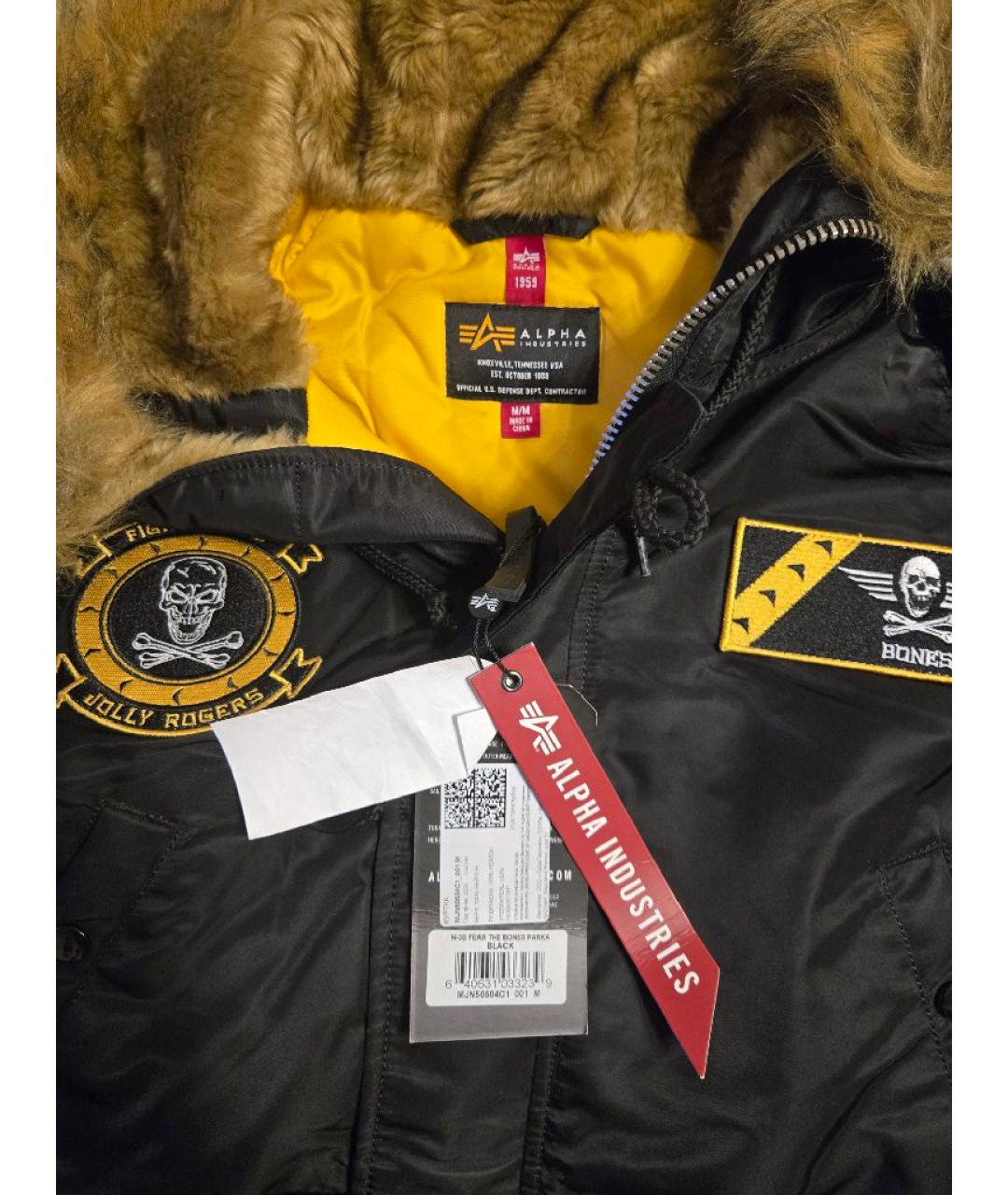 ALPHA INDUSTRIES Черная парка, фото 5