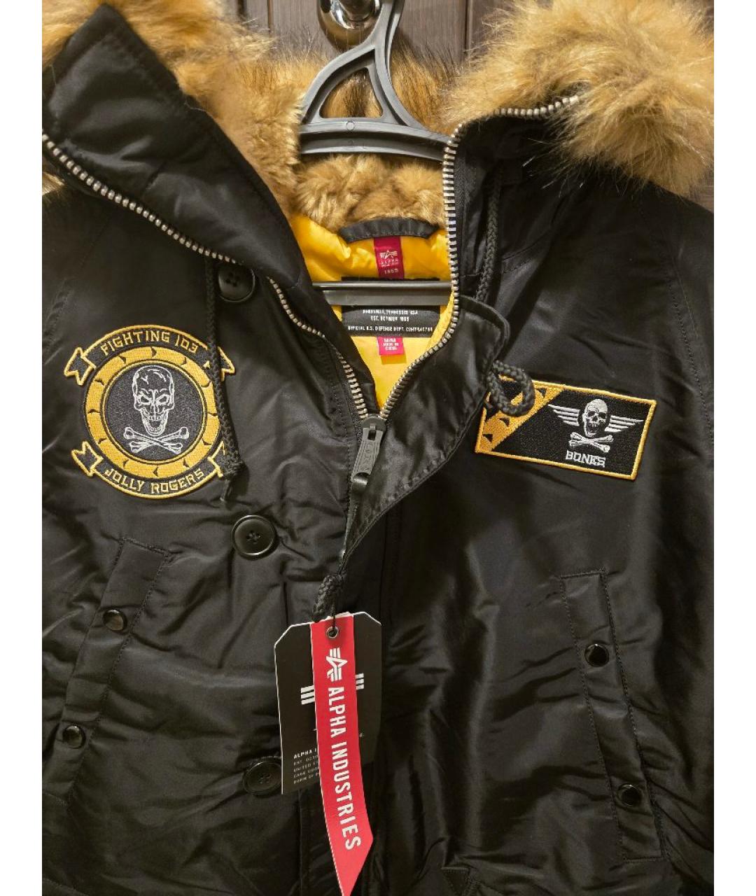 ALPHA INDUSTRIES Черная парка, фото 3