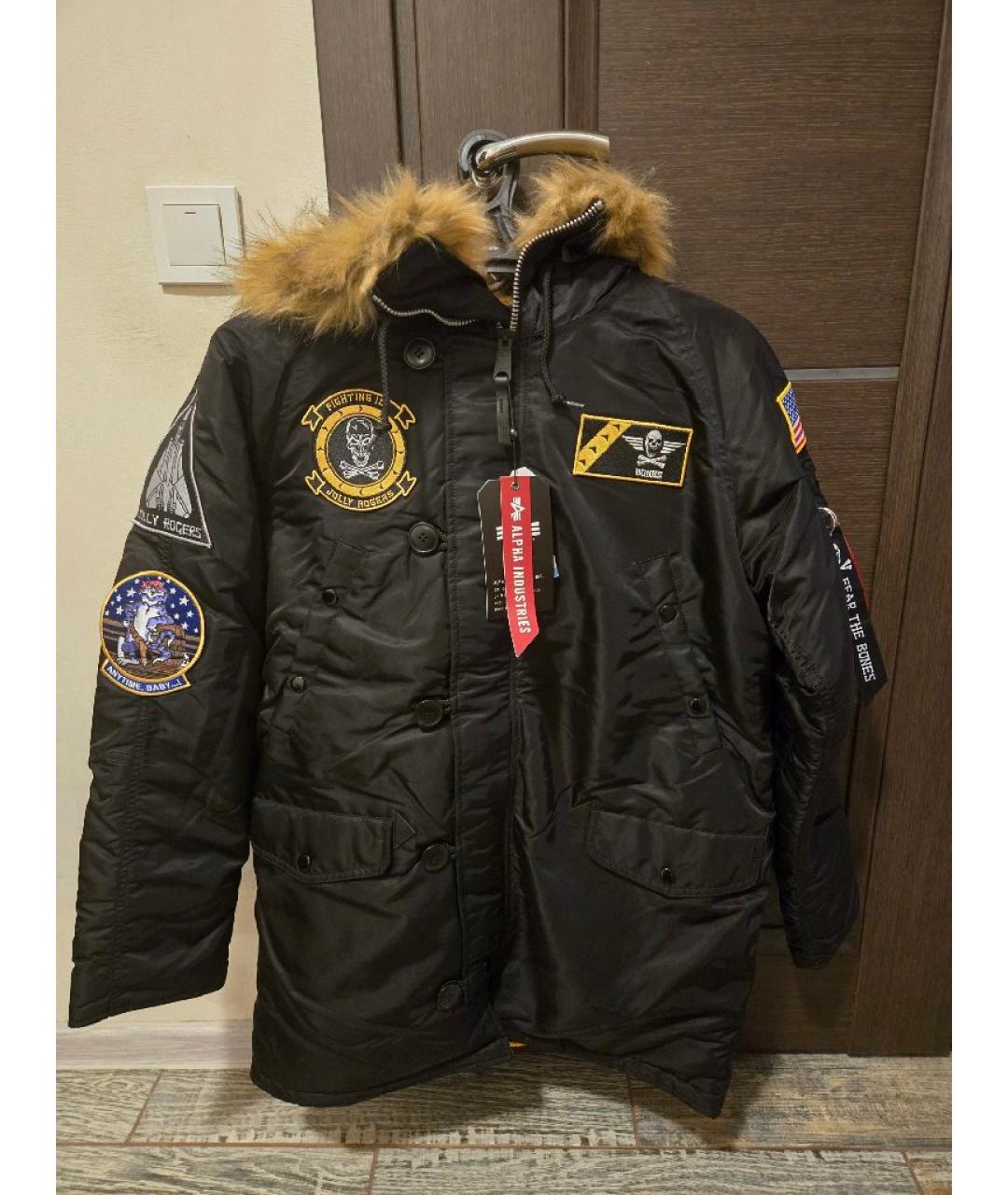 ALPHA INDUSTRIES Черная парка, фото 8