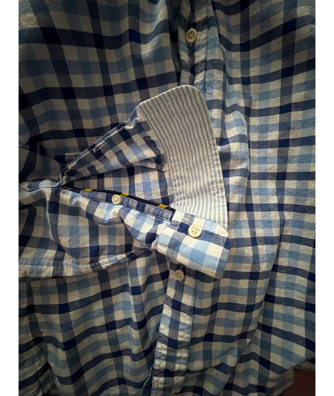 POLO RALPH LAUREN Голубая хлопковая кэжуал рубашка, фото 4