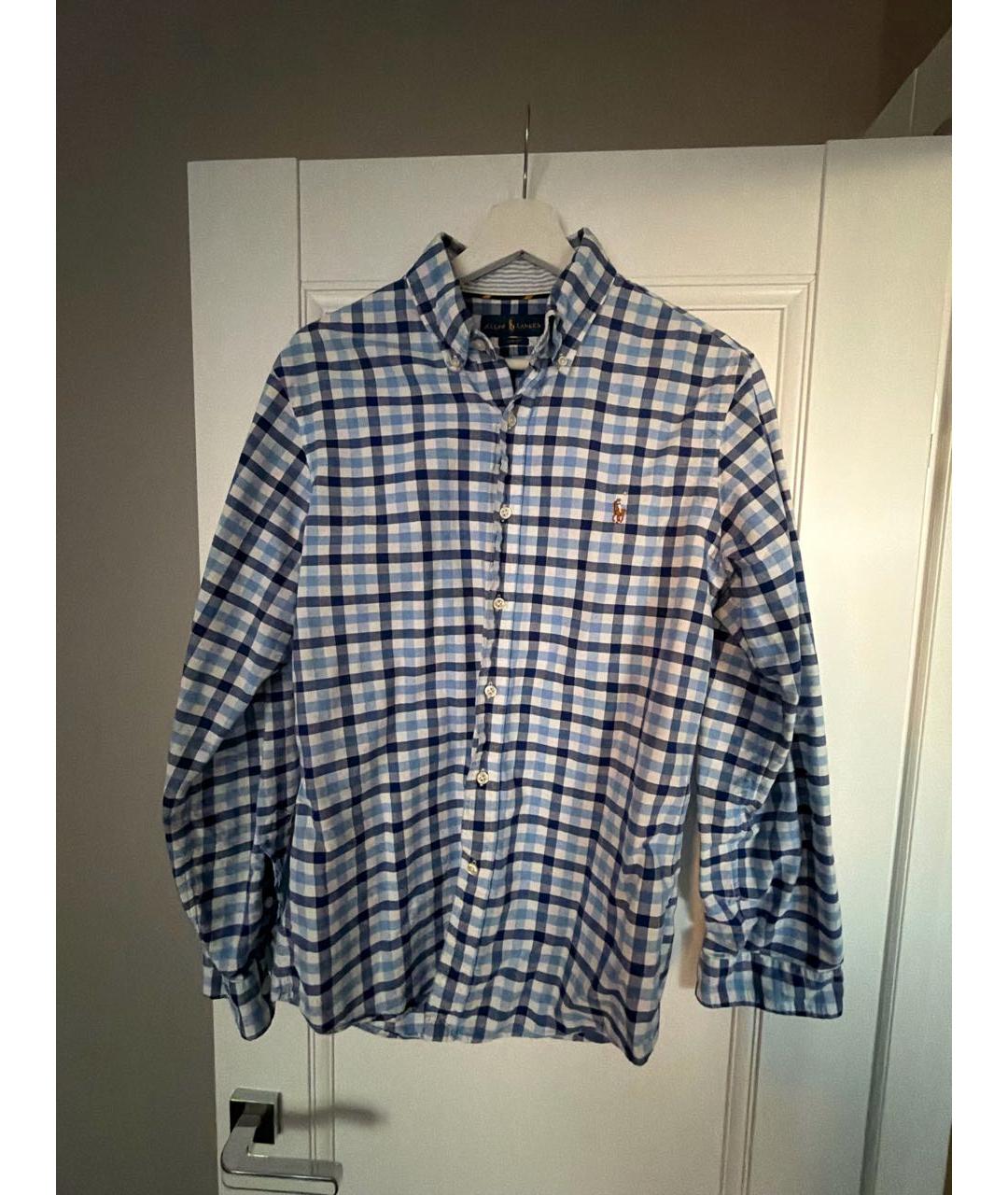 POLO RALPH LAUREN Голубая хлопковая кэжуал рубашка, фото 8