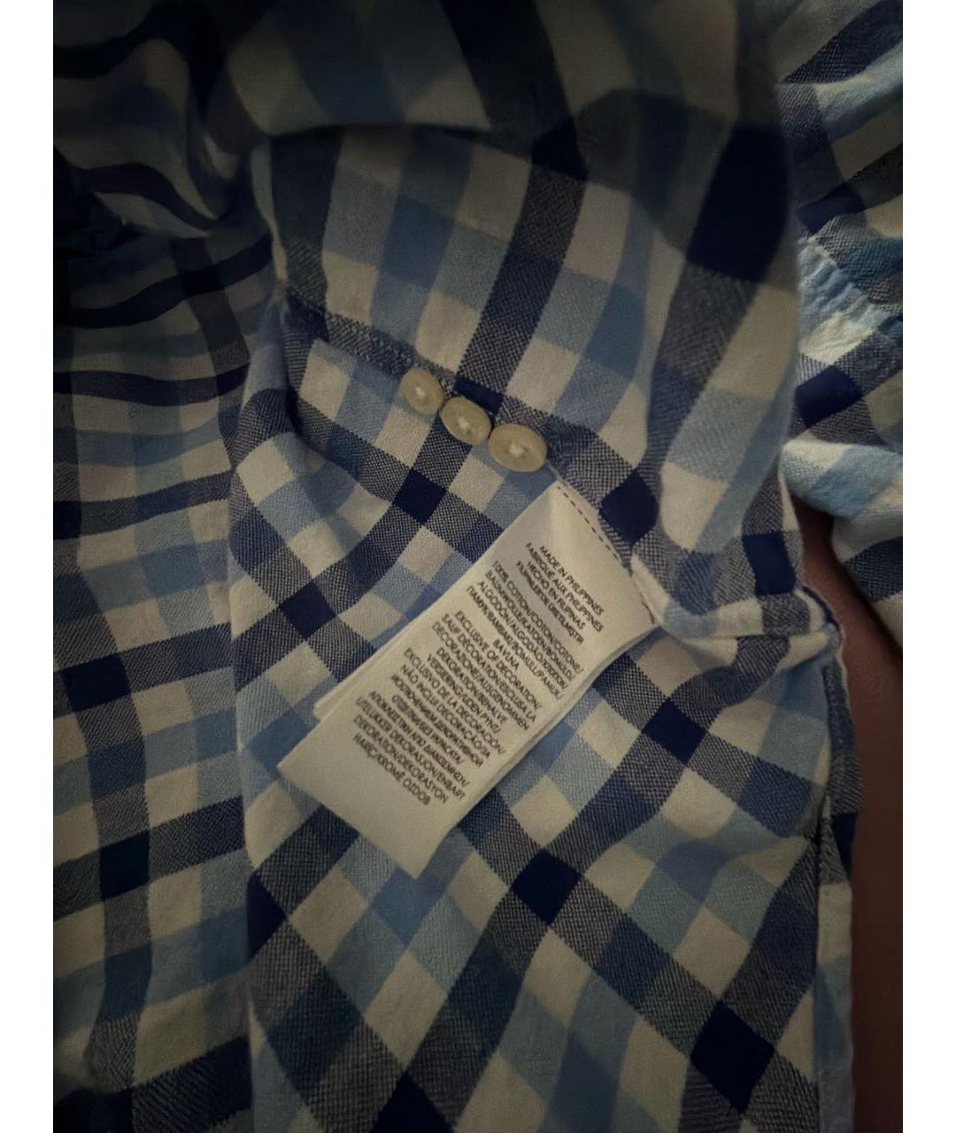 POLO RALPH LAUREN Голубая хлопковая кэжуал рубашка, фото 6