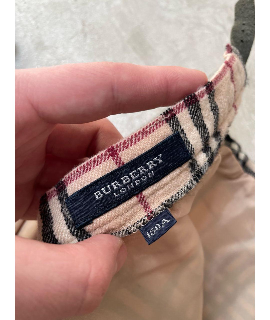 BURBERRY Бежевая шерстяная юбка мини, фото 2