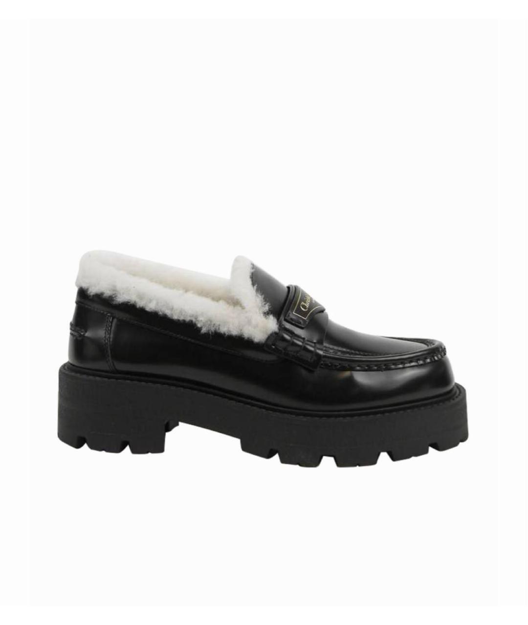 CHRISTIAN DIOR Черные кожаные лоферы, фото 7