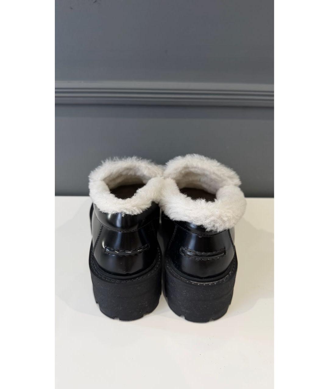 CHRISTIAN DIOR Черные кожаные лоферы, фото 4