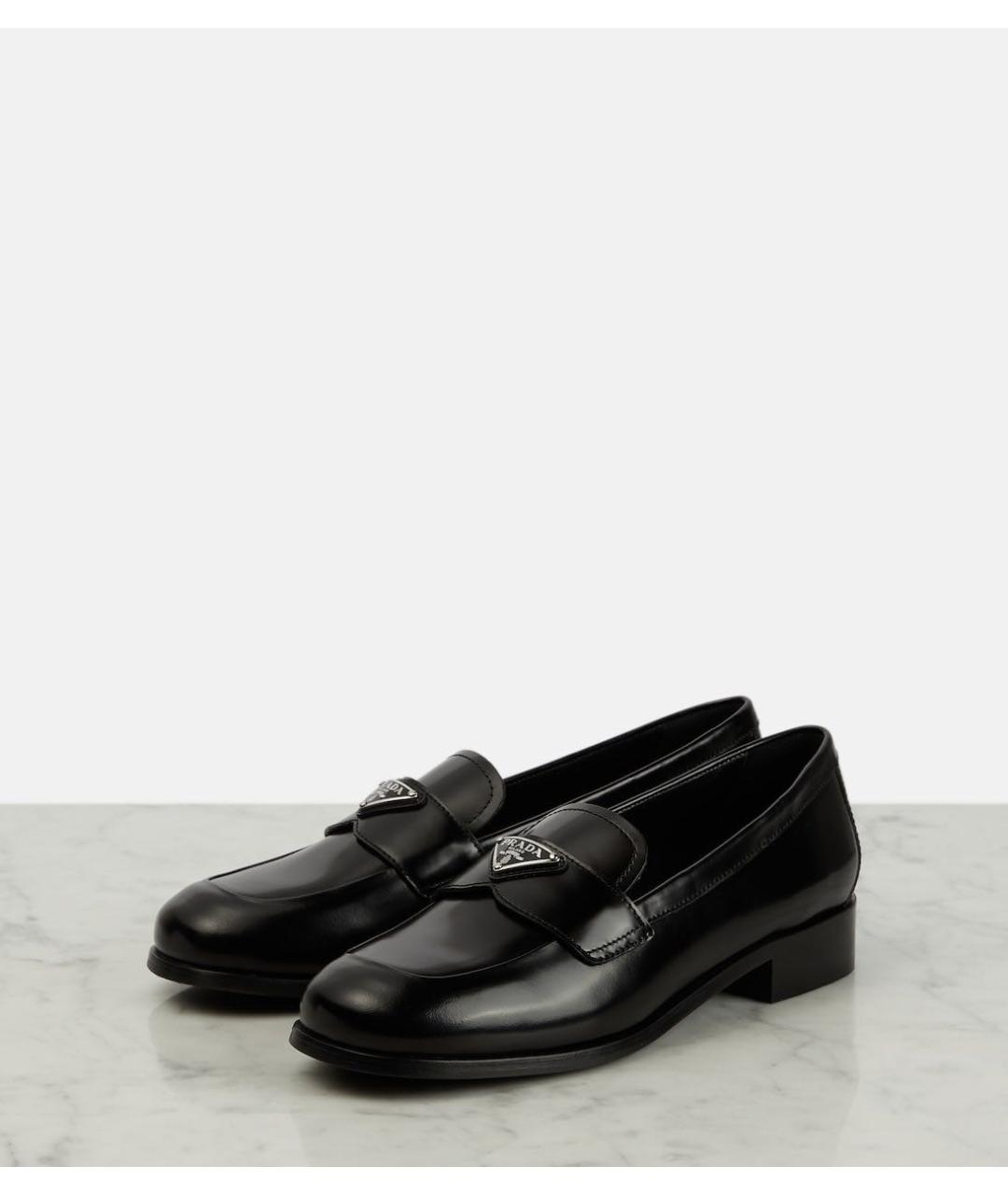 PRADA Черные кожаные лоферы, фото 2