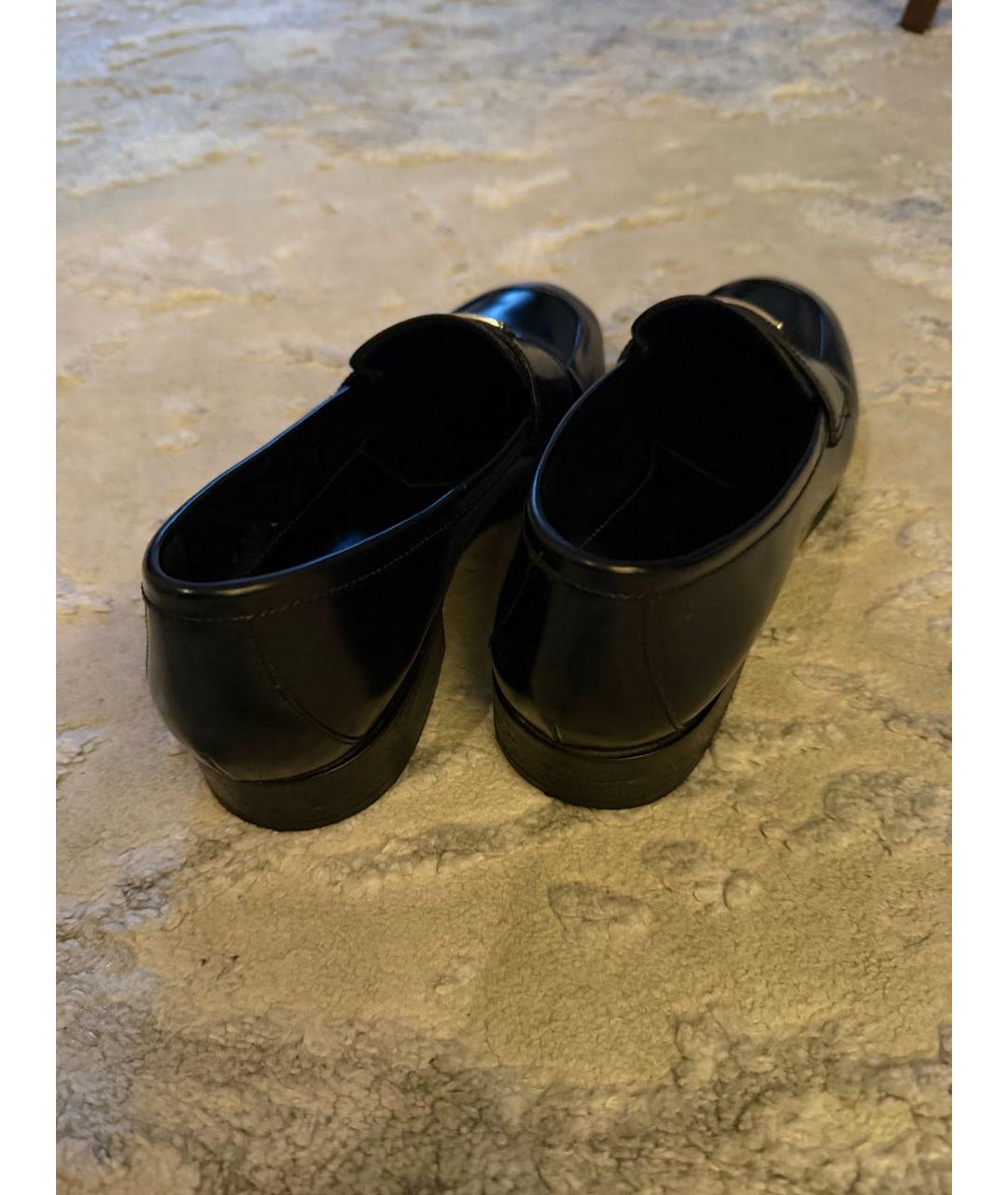 PRADA Черные кожаные лоферы, фото 4